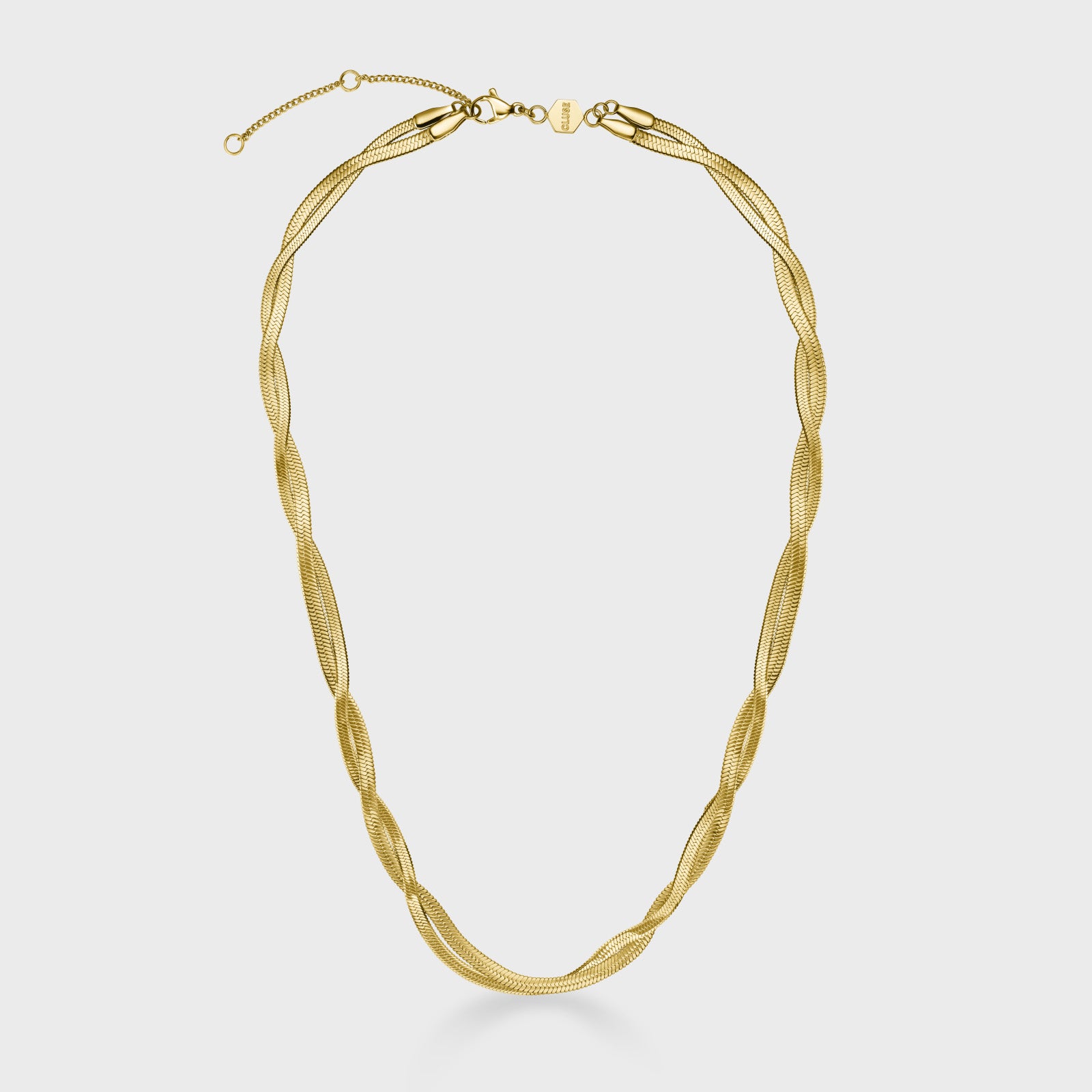  Élevé Twisted Snake Necklace, Gold Colour