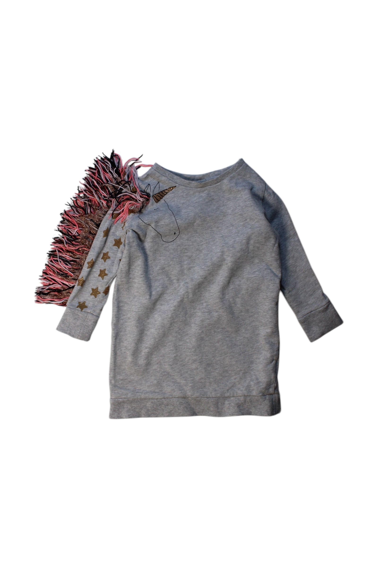 Seed Unicorn Fringe Long Sleeve Top, Size 2T、mySite、g9winljtr