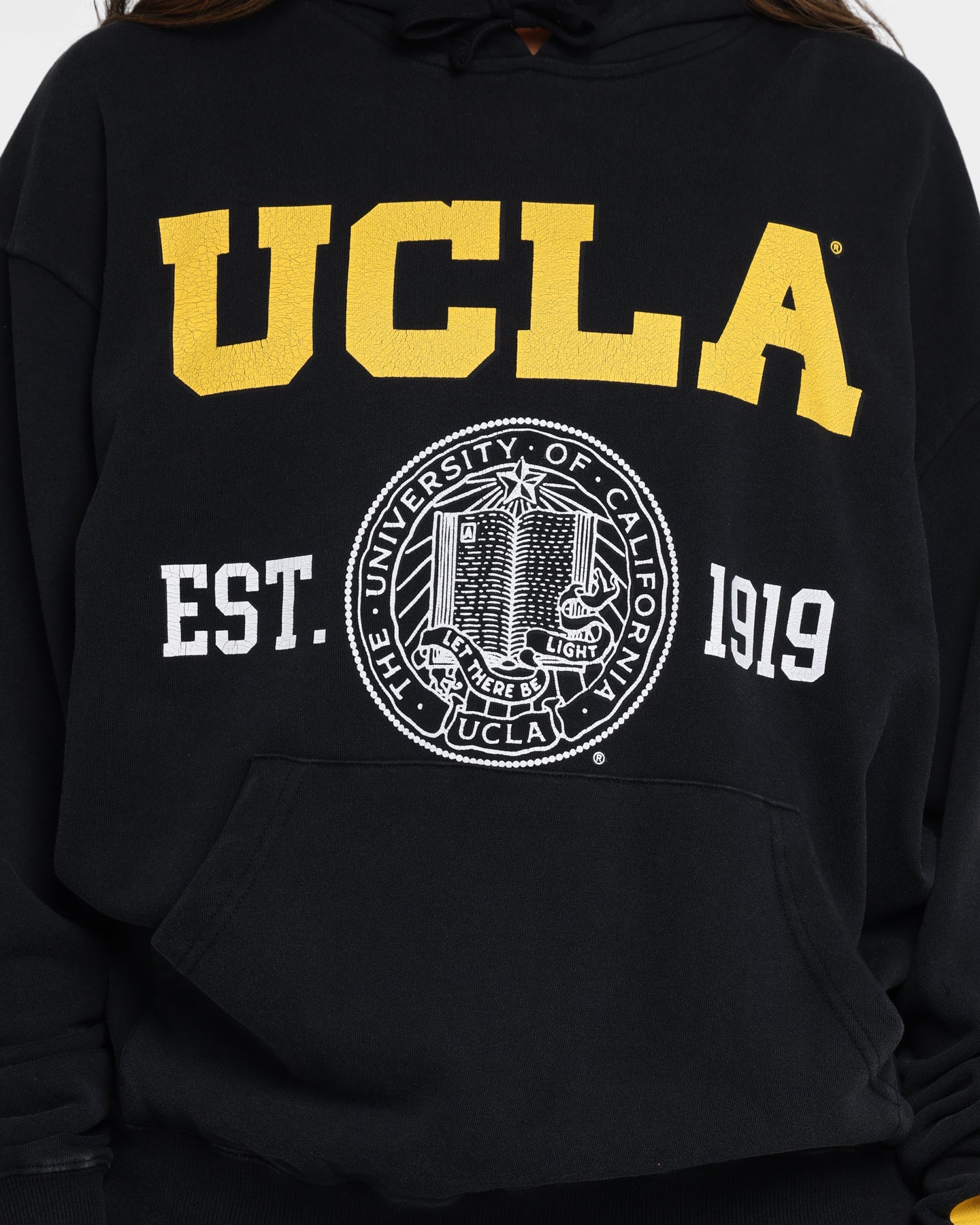 UCLA UCLA 1919 Shield Vintage Hoodie Washed Black、mySite、zt4zffjzw