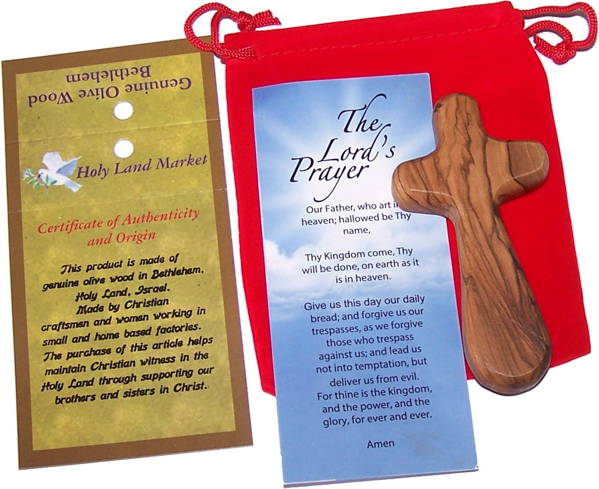 Holy Land Market Medium Hand Comfort Palm Cross ( 3.8 Inches - 9.5 cm )、mySite、topwebapps
