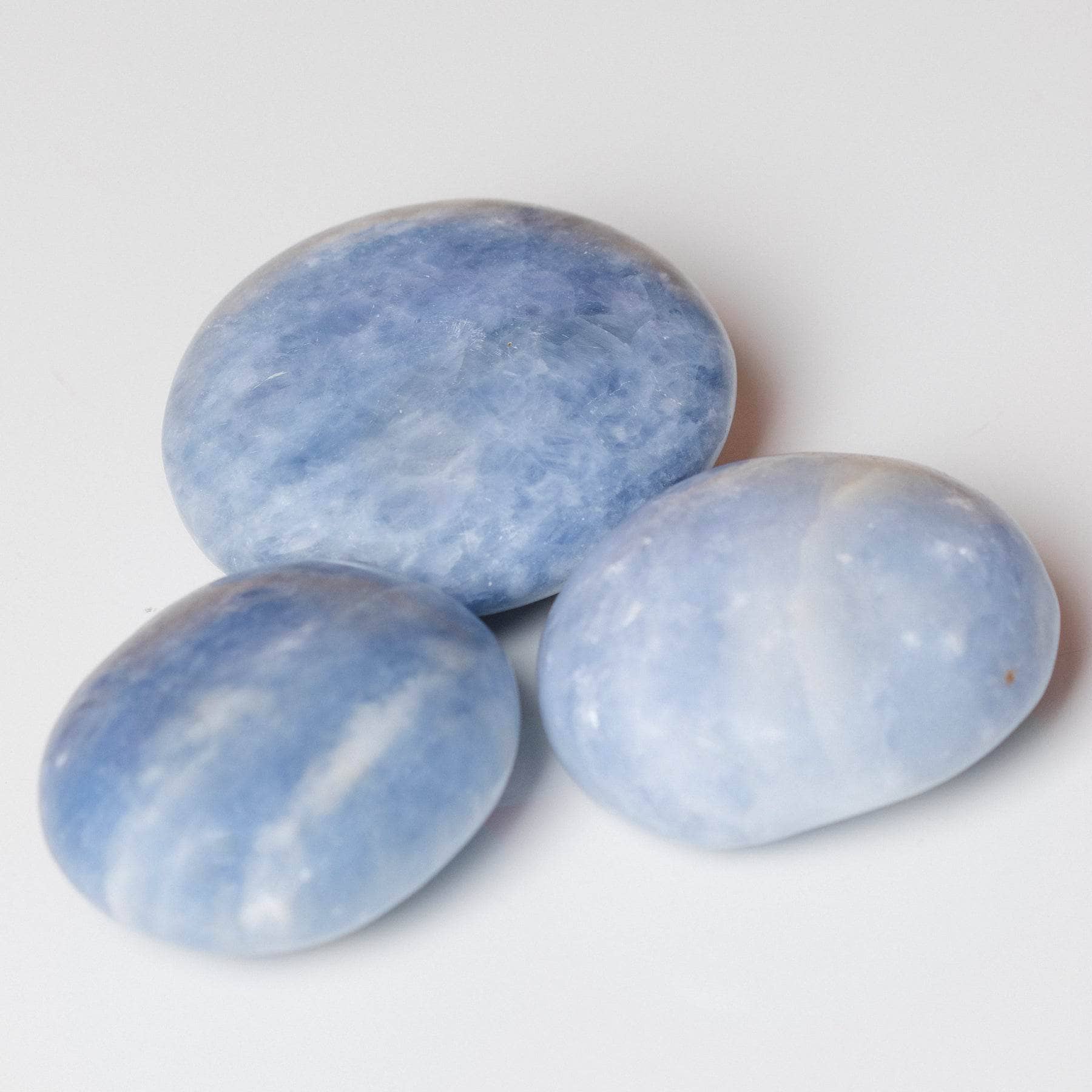 Blue Calcite Palm Stones - AAA Premium Quality、mySite、hinf8tx79