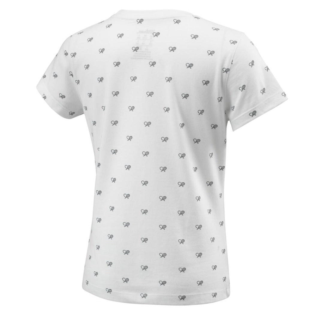 Wilson Girls' Cause A Racket Tech Tee (White)