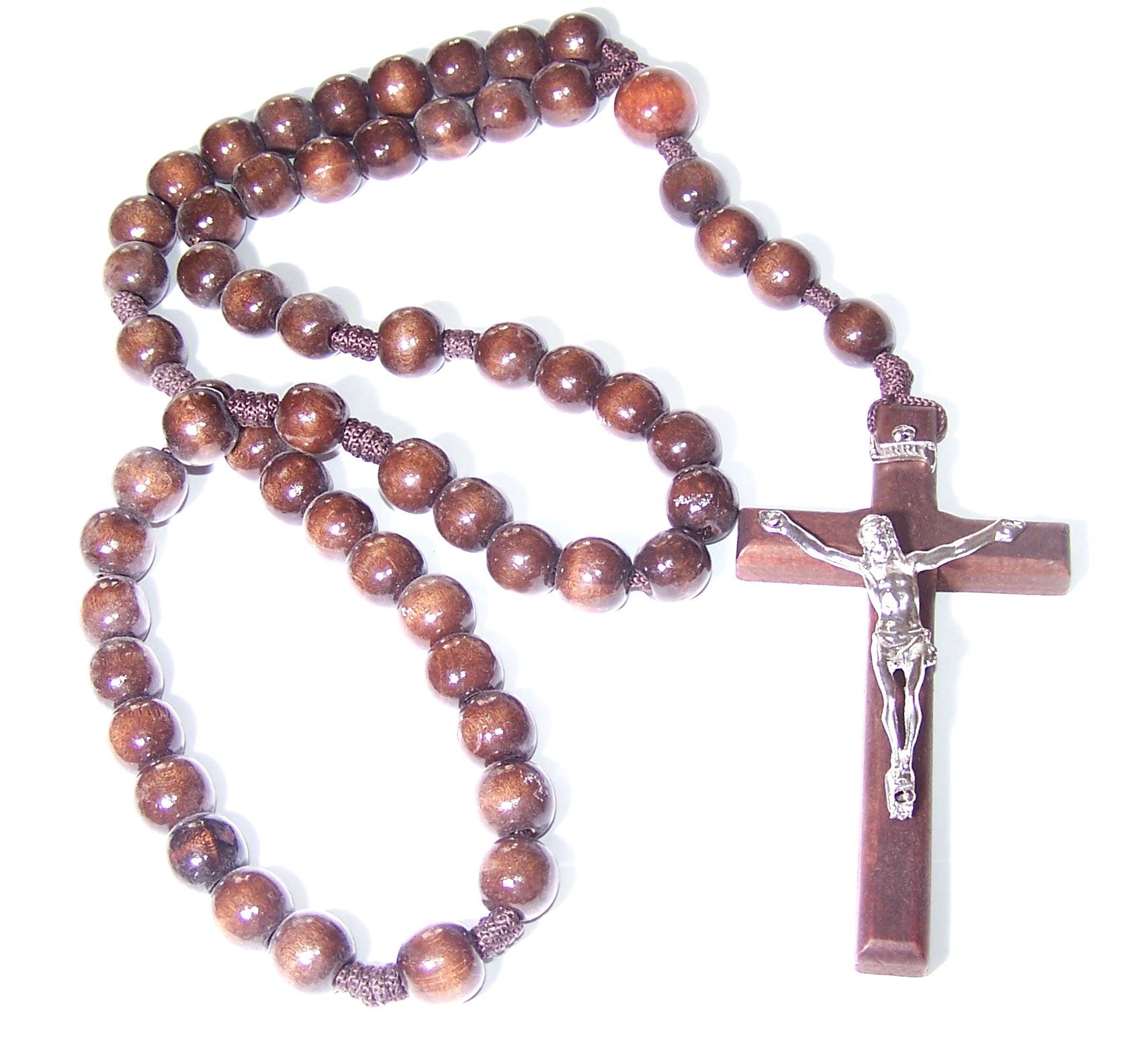  Large brown wooden beads Rosary ( 65 cm - 26 inches long )、mySite、elrpsem3k