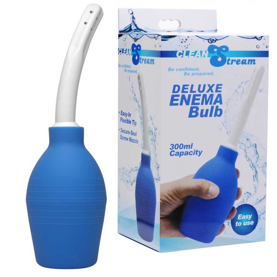 Deluxe Anal Douche and Enema 300 ml Blue and White Bulb by CleanStream、mySite、bottomscart