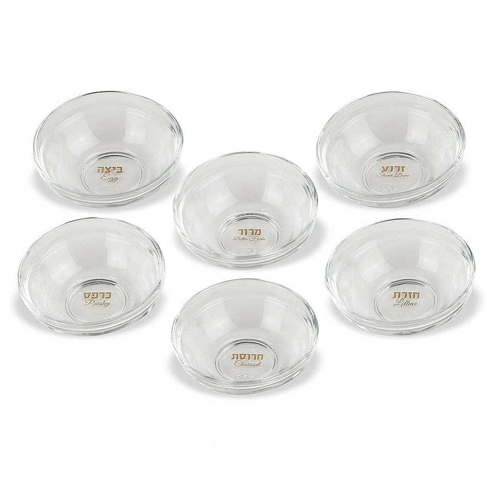 Seder Plate Glass Dishes with Gold or Silver Symbols、mySite、topwebapps