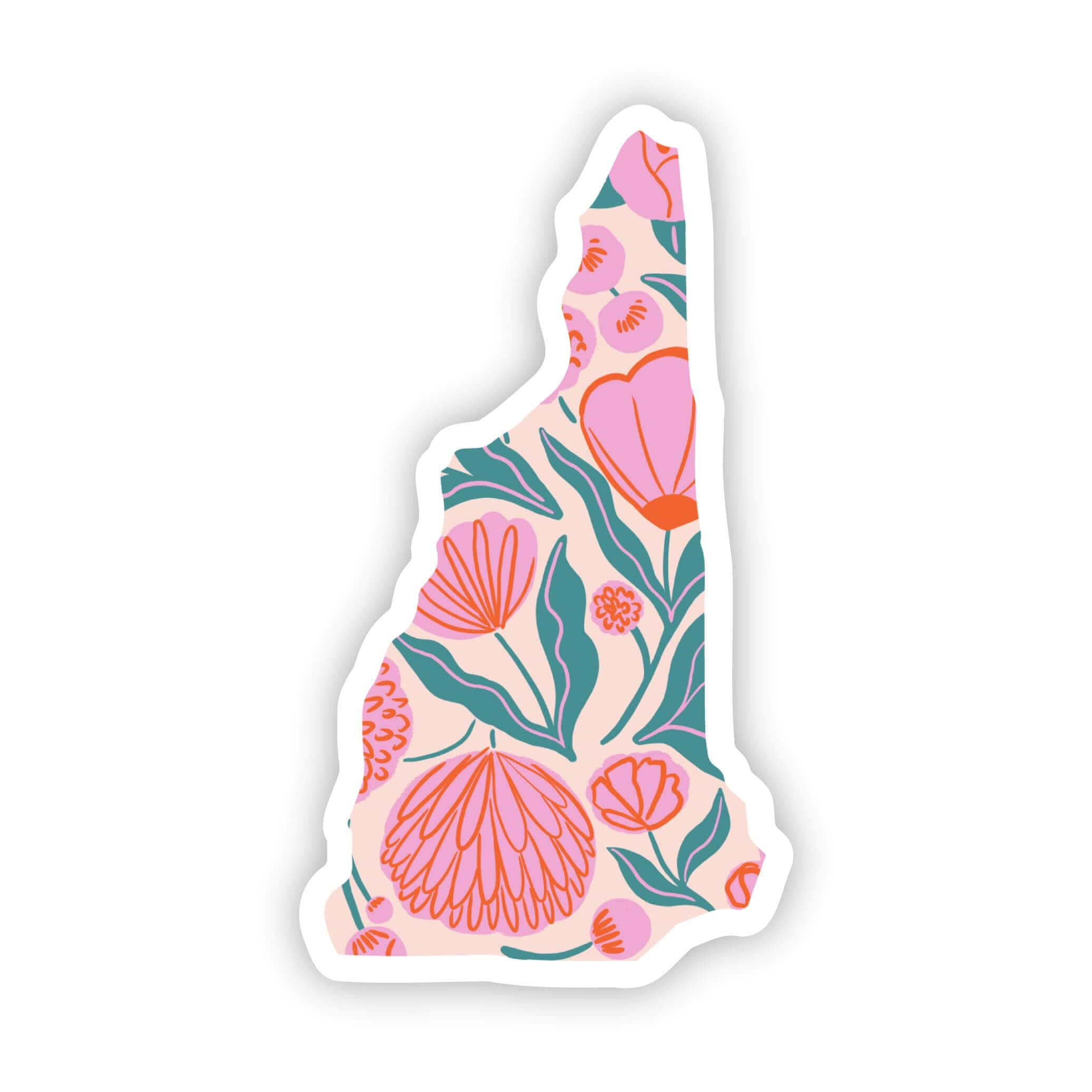  New Hampshire Sticker - Elegant Floral、mySite、ghnorth