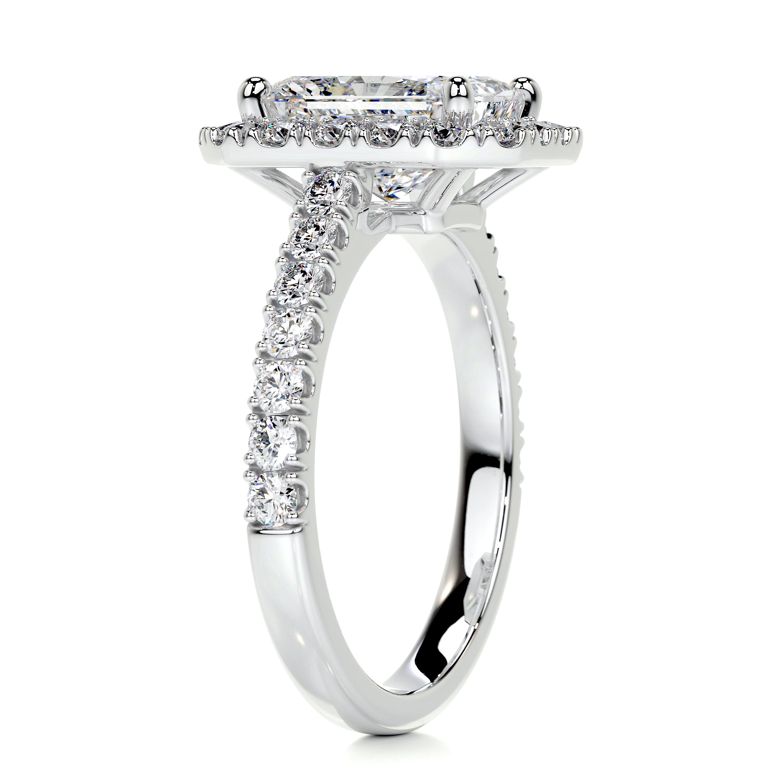 Andrea Moissanite & Diamond Ring -14K White Gold、mySite、hinf8tx79