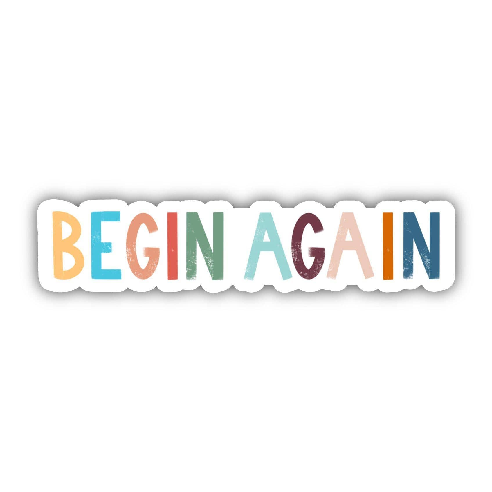  Begin Again Positivity Lettering Sticker、mySite、ghnorth