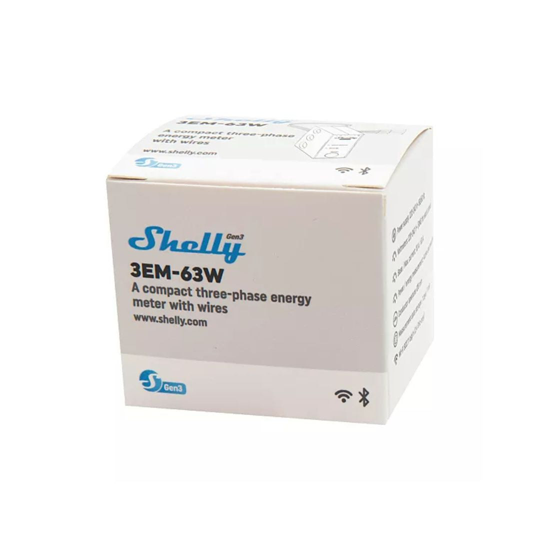 Shelly Medidor de Consumo Trifásico WiFi c/ 3 TC's e Fios - Shelly 3EM-63W Gen3、mySite、fannypackpong