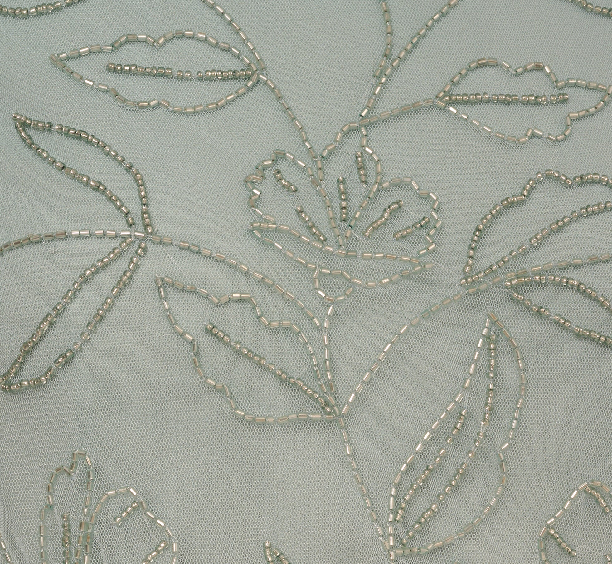 Flutter Sleeve Floral Beaded Blouson Gown In Aqua Dust、mySite、solidvoid