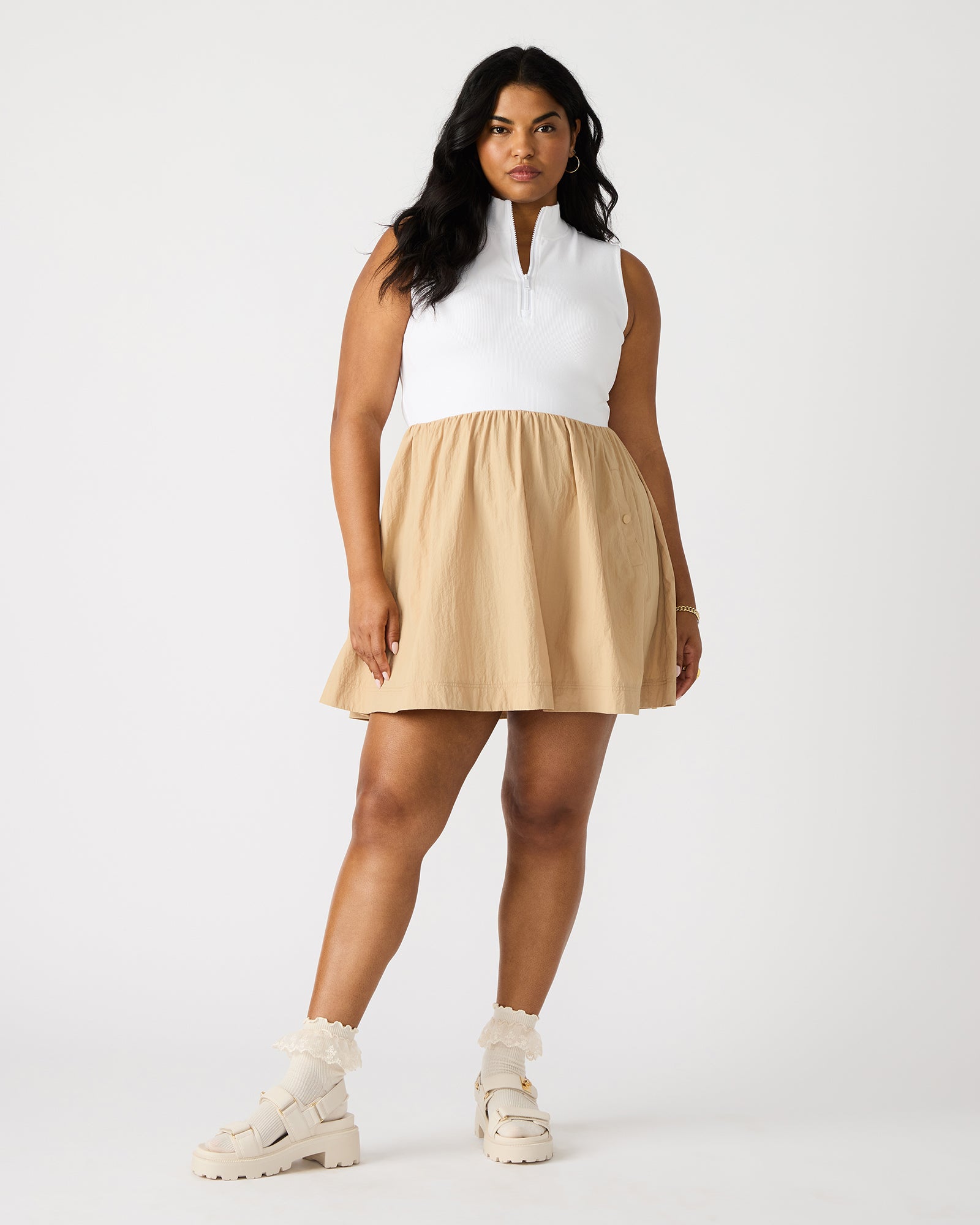 LYON DRESS TAUPE、mySite、gtrtttuynbv