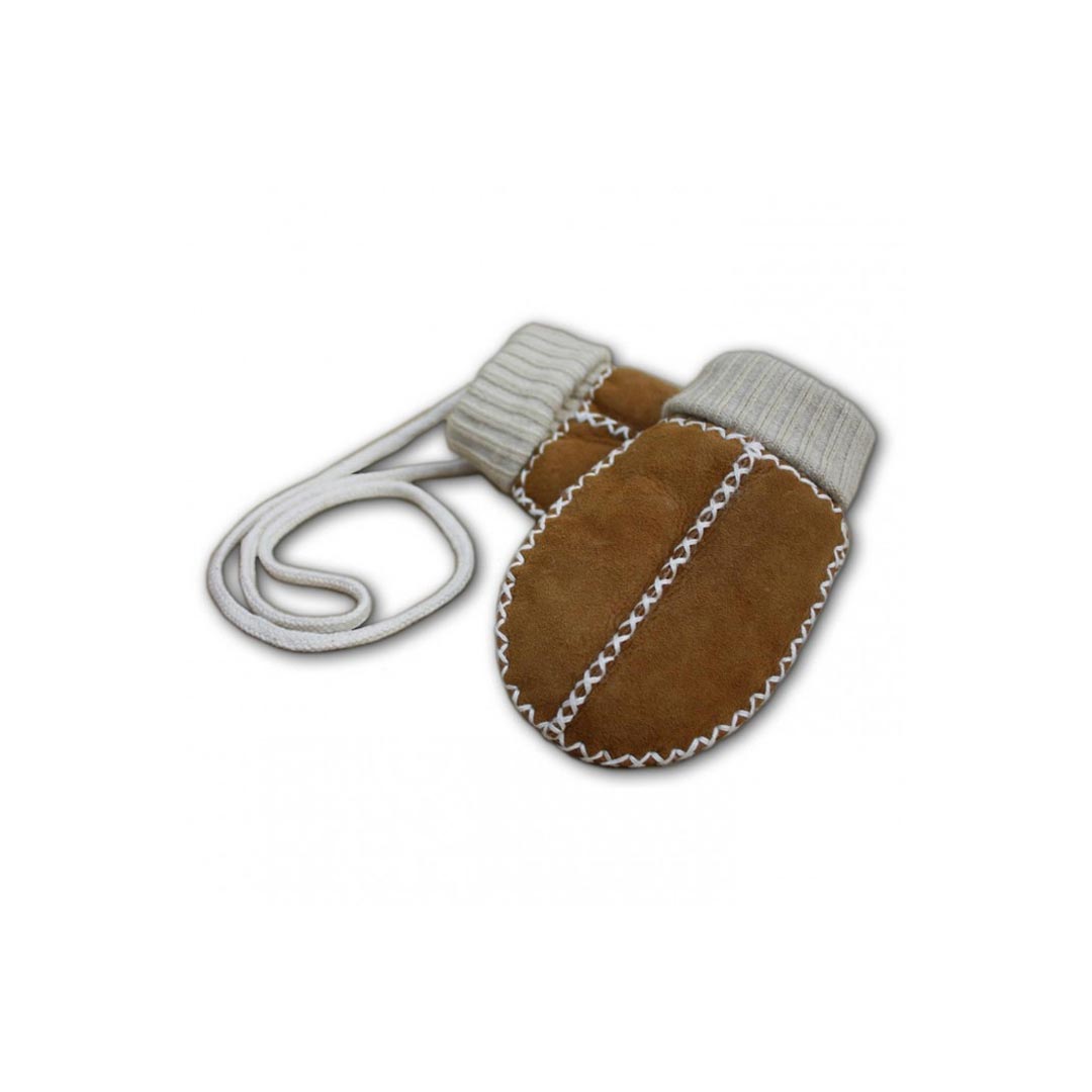 Heitmann Cuffed Lambskin Baby Mittens - Camel、mySite、merchandisen