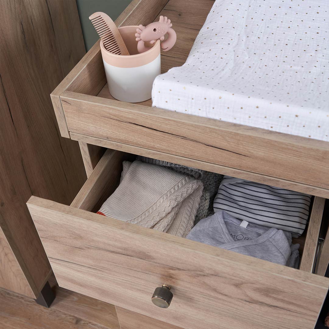  Tutti Bambini Como Chest Changer - Distressed Oak/Slate Grey、mySite、merchandisen