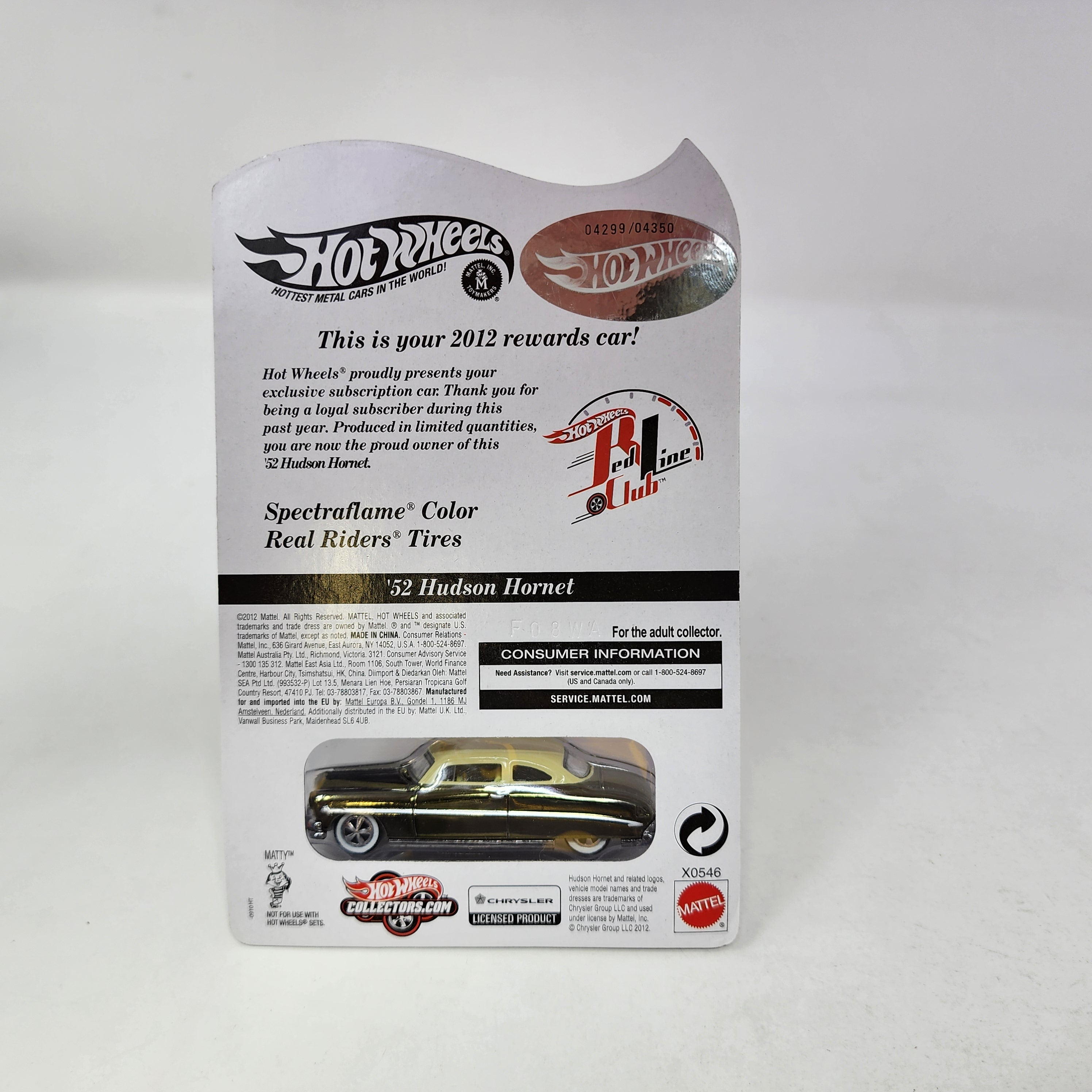 '52 Hudson Hornet * Hot Wheels Red Line Club RLC 2012 Rewards Car、mySite、hgirdovlk