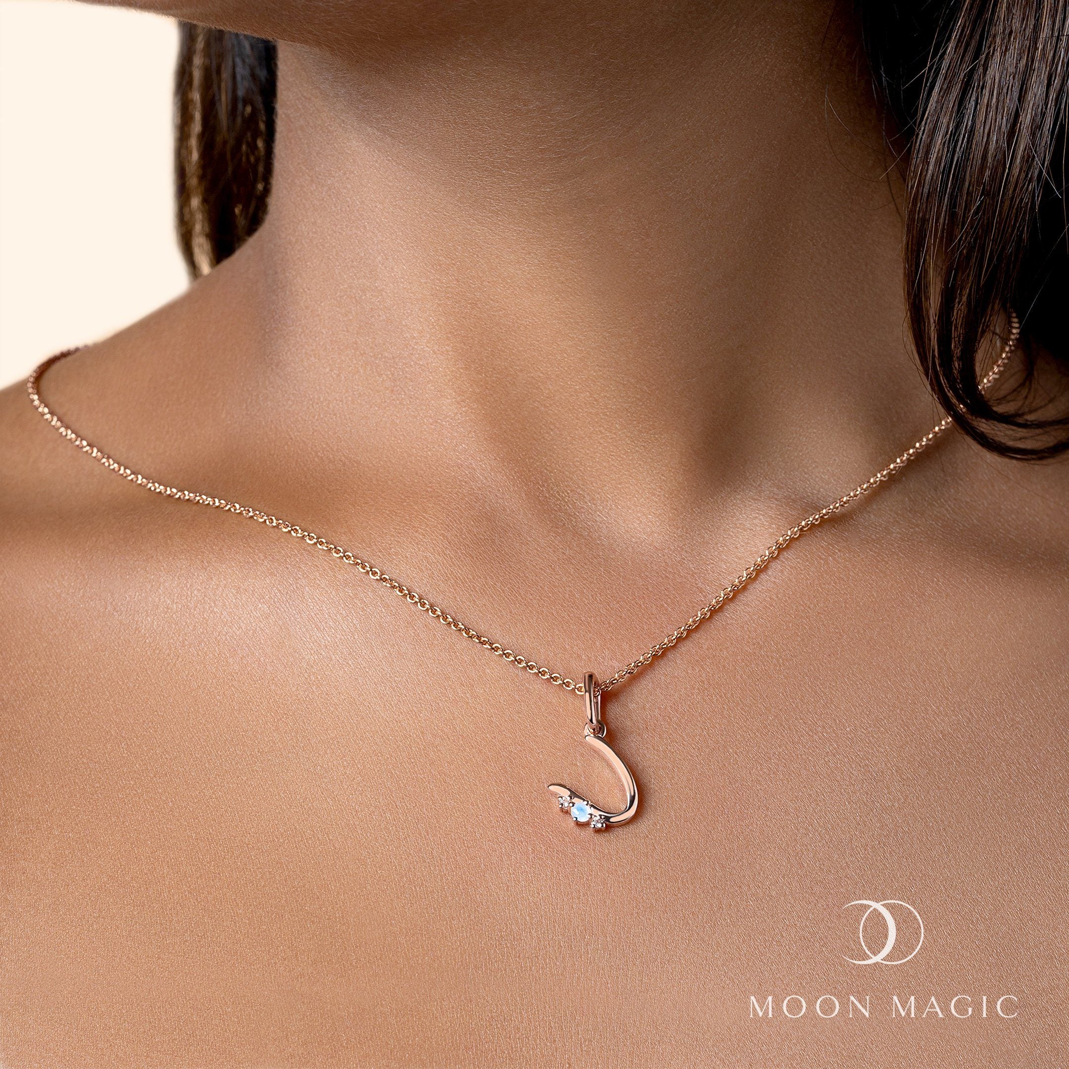 Moonstone Pendant - Lucky Letter U、mySite、hinf8tx79