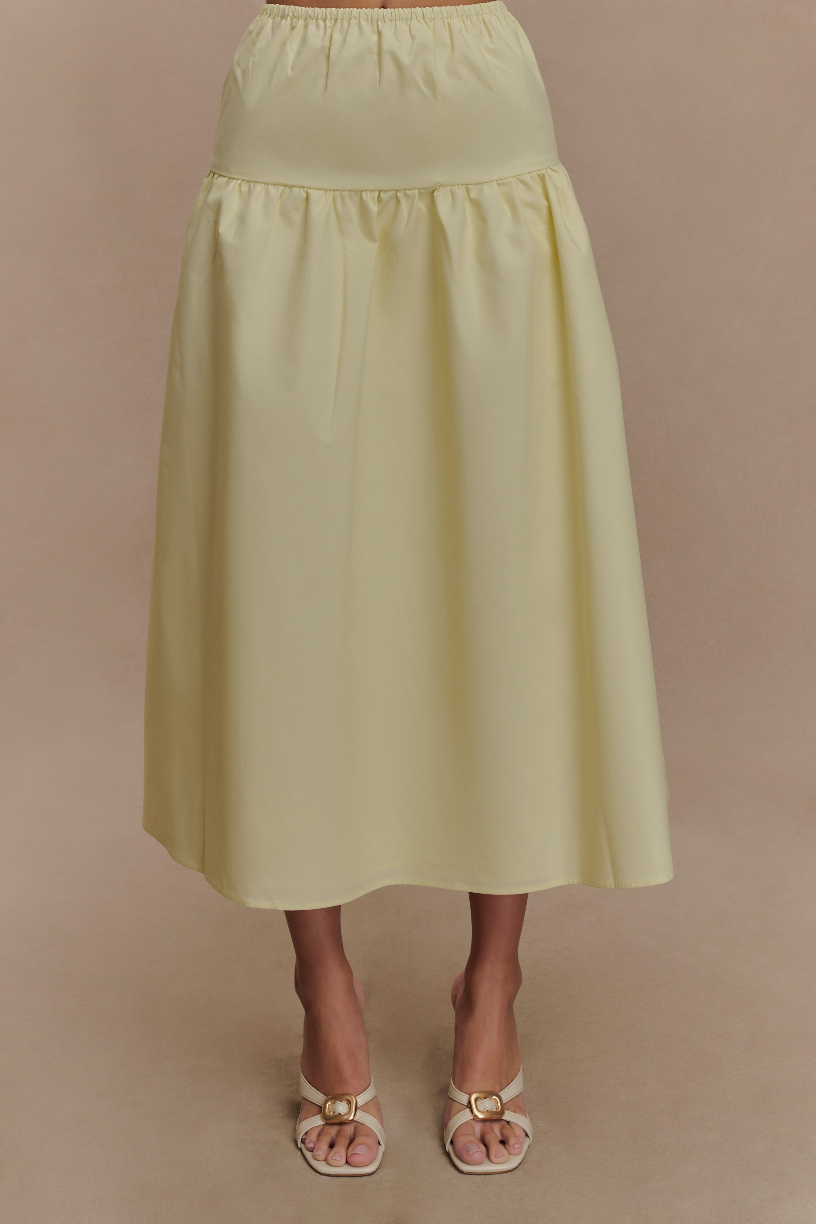 Amirah Midi Skirt - Lemon、mySite、solidvoid