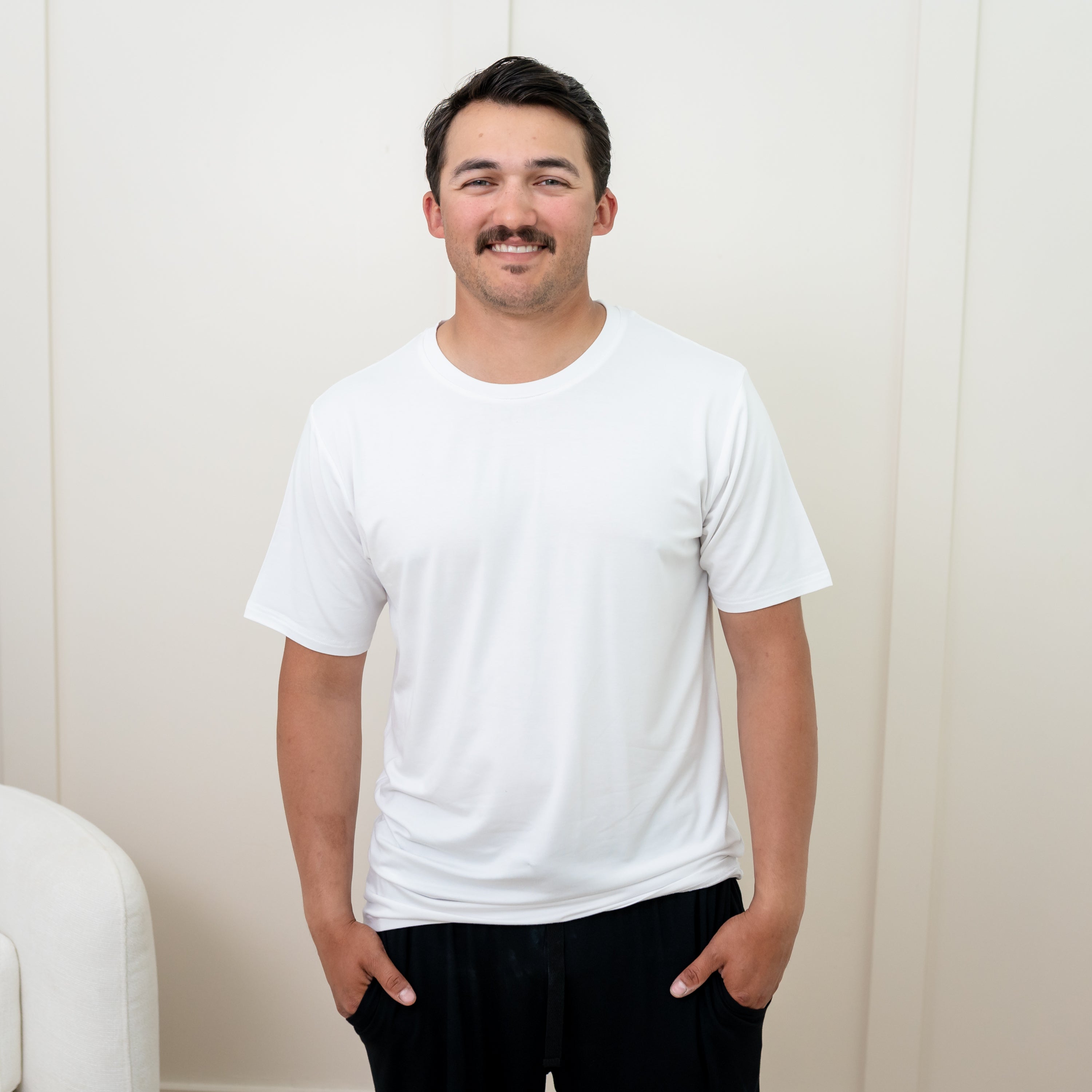  Men's Crew Neck Tee in Snow、mySite、layawaytickets