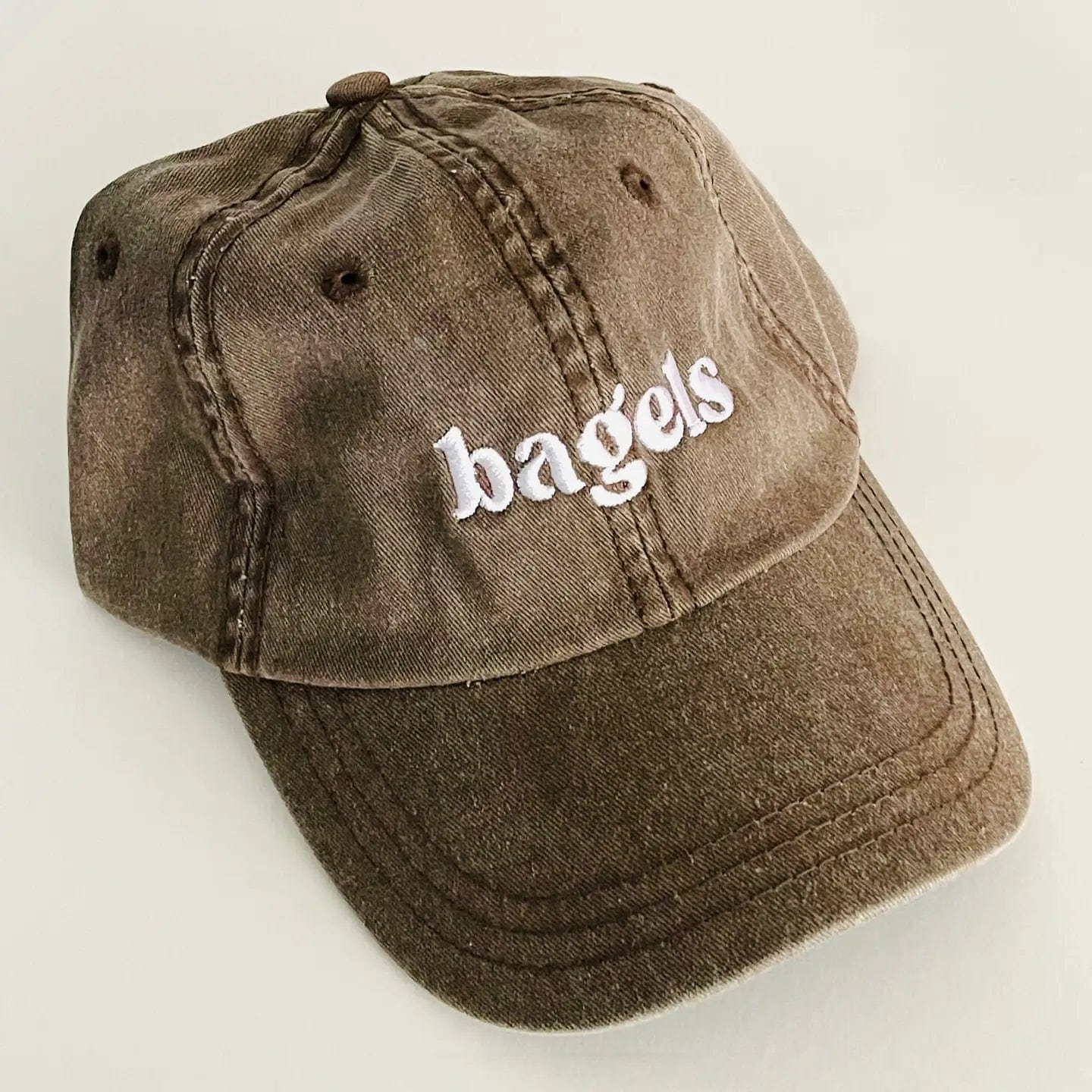 Unisex Bagels Baseball Cap - Brown、mySite、topwebapps