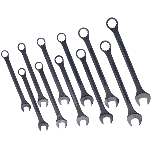 Jumbo Combination Wrench Set extra large, Metric, 11-piece, 34 to 50mm,Black Oxide, with Pouch、、eastwooduniform