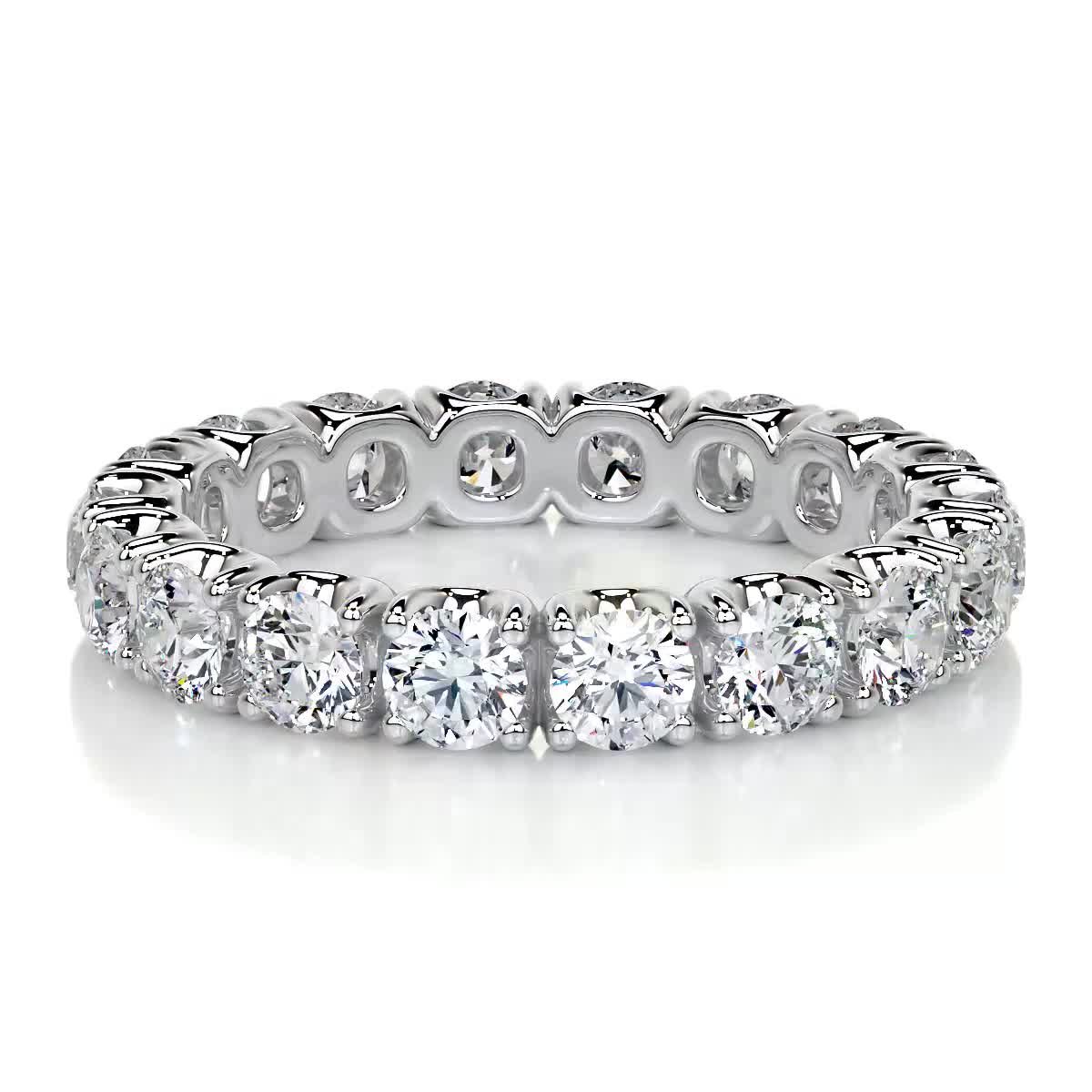 Trinity Lab Grown Eternity Wedding Ring (2.4 Carat) -14K White Gold、mySite、hinf8tx79