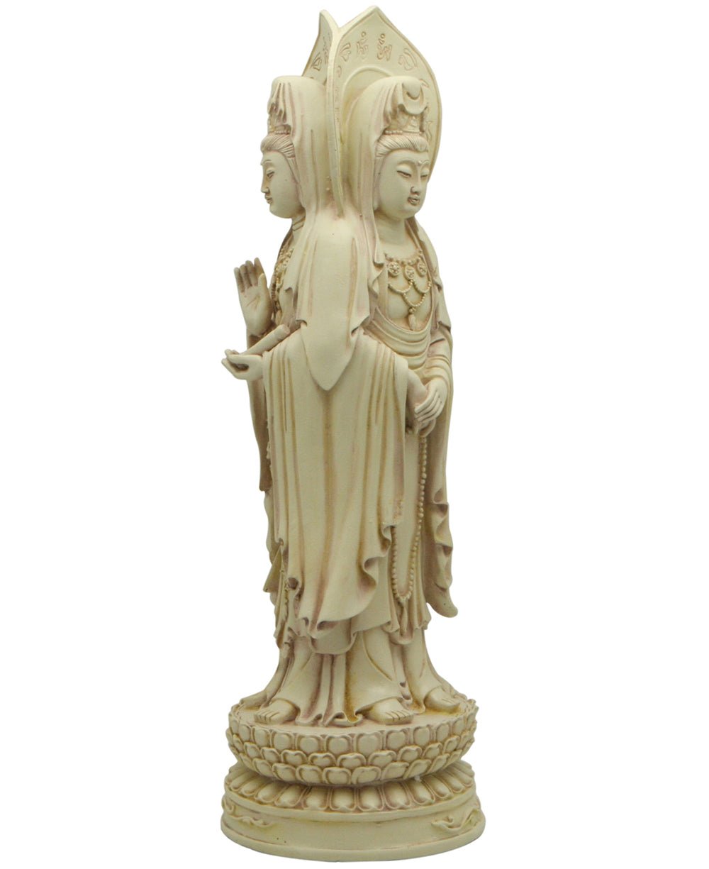 Kuan Yin Standing in Different Poses, Three Sided Statue、mySite、topwebapps