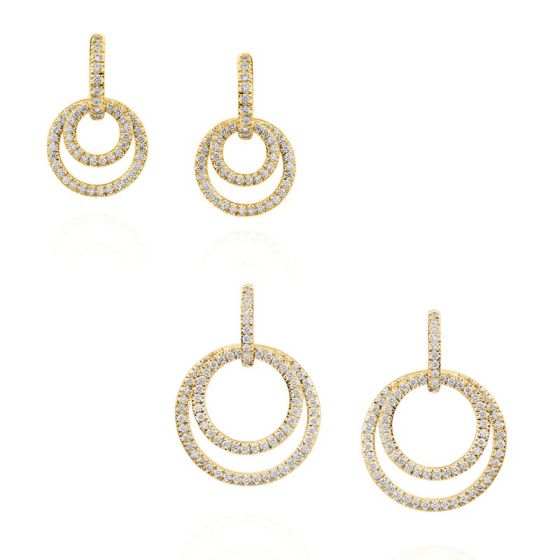 Gumuchian Moon Phase 18k Gold Diamond Convertible Earrings、mySite、hinf8tx79