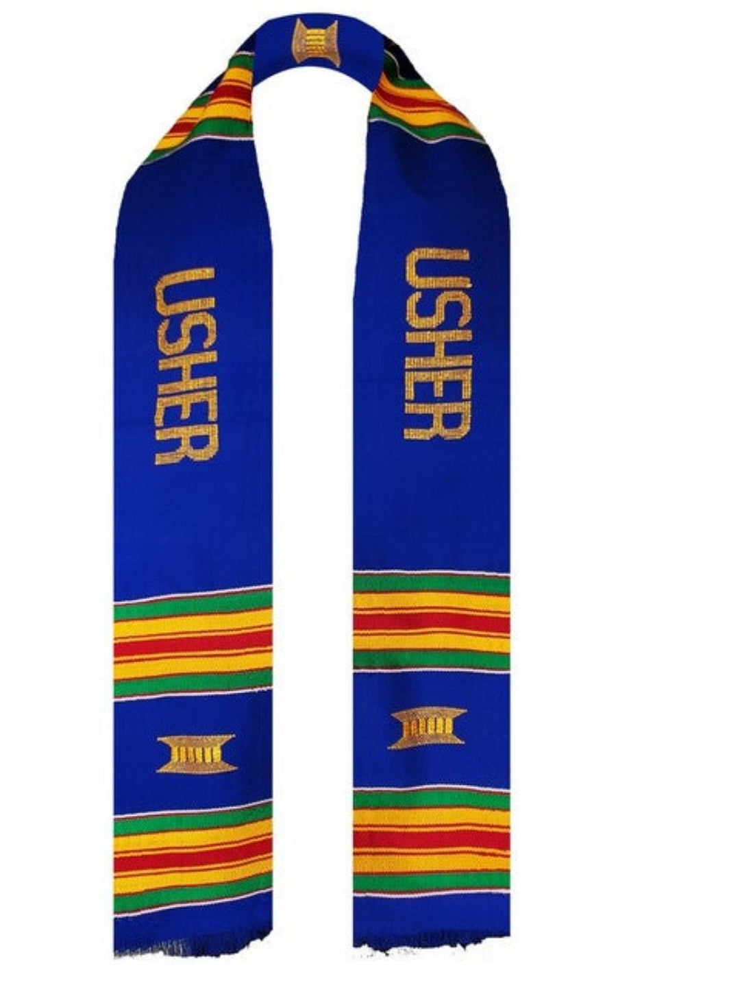 Usher Handwoven Kente Cloth Scarf-Sash DP1550、mySite、solidvoid