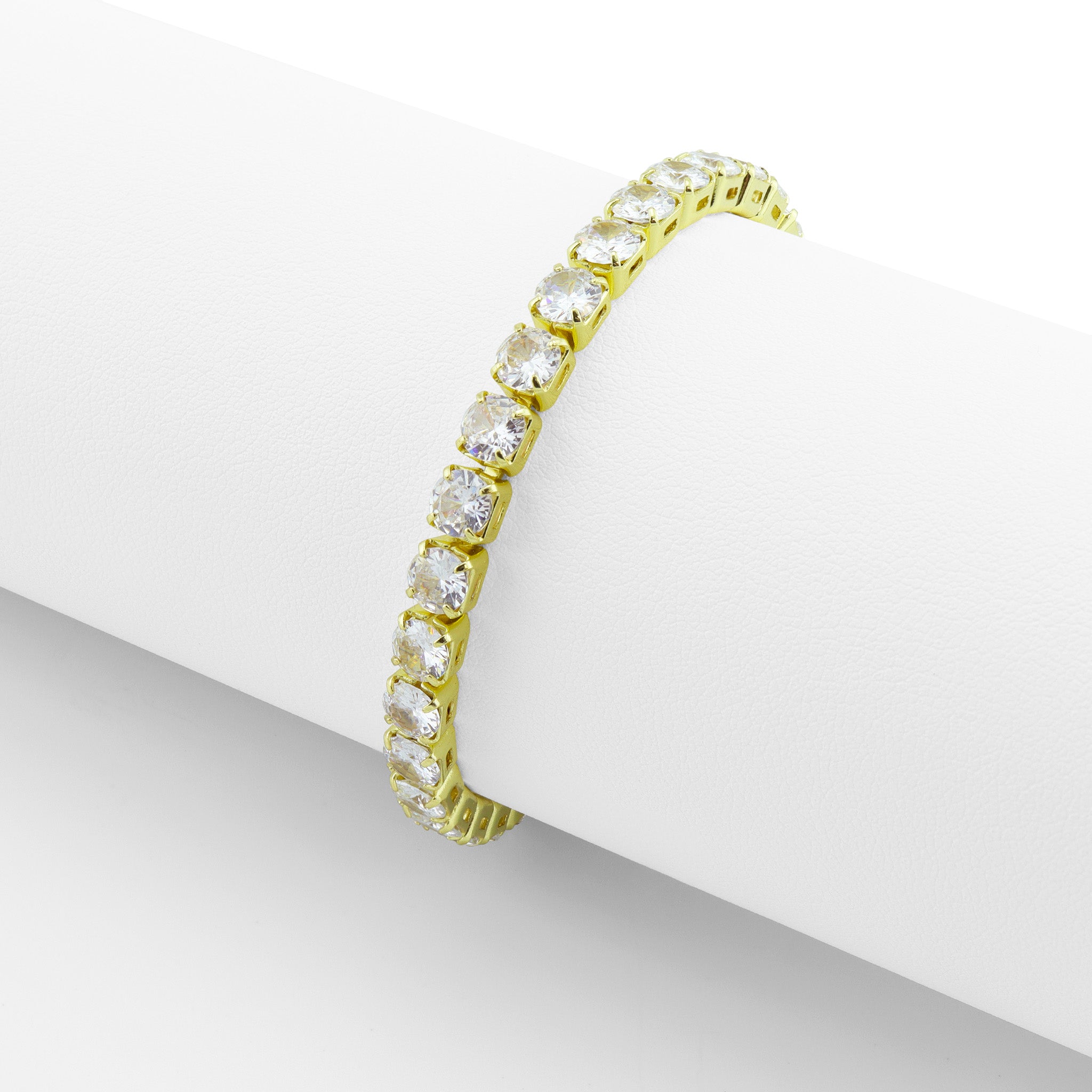 Gold PVD Coated Over Brass Cubic Zirconia Tennis Bracelet / BRJ9086、mySite、dreamappss