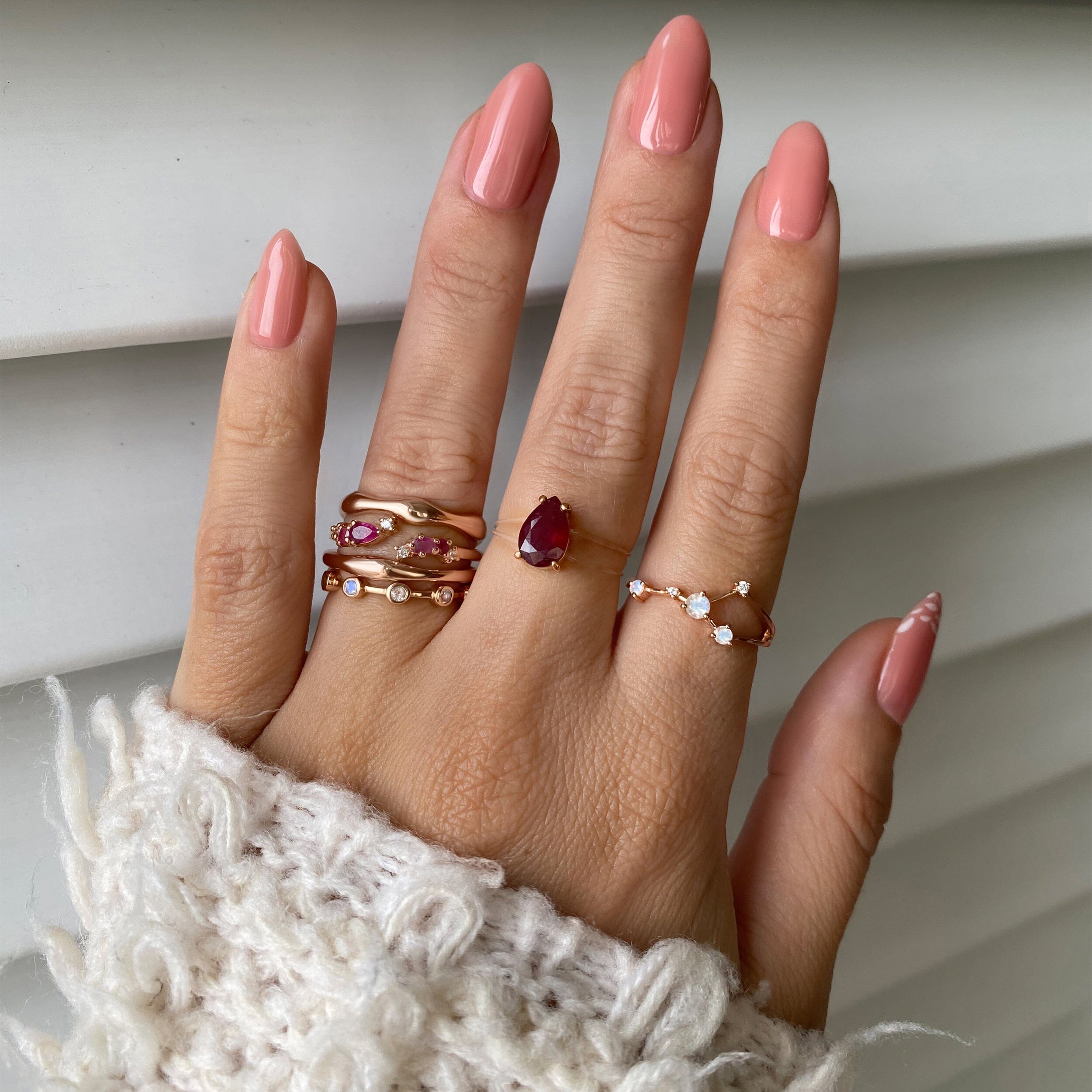 Adjustable Ruby Ring Flourish - July Birthstone、mySite、hinf8tx79