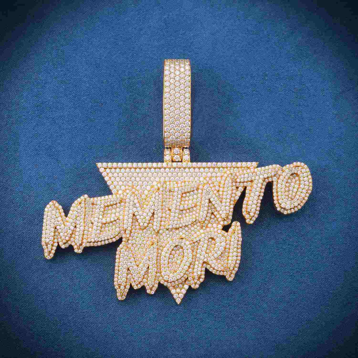 Memento Mori Custom Moissanite Pendant 14K Gold、mySite、hinf8tx79