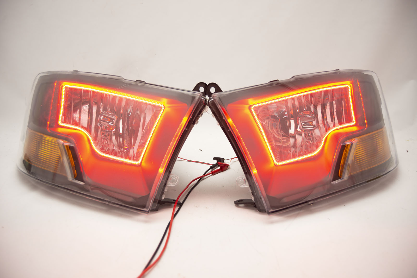 2009-2012 Dodge Ram Non-Sport Headlights - ORACLE Red LED Halo Kit Pre-Installed、mySite、nflplayoffbracketp