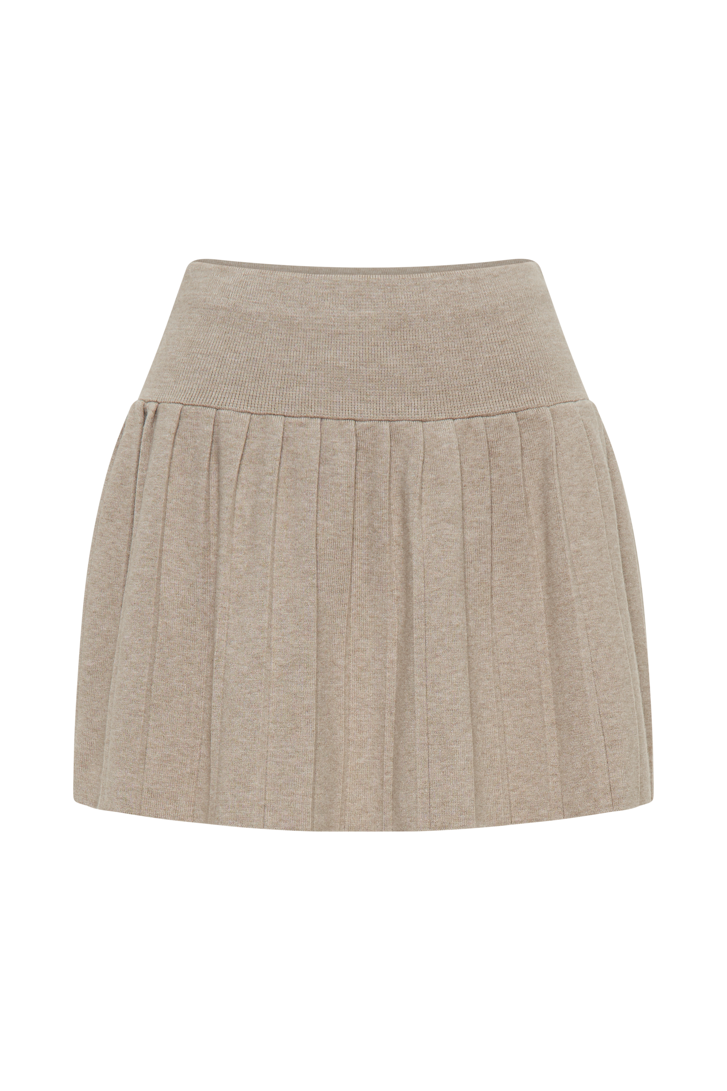 Beverly Knit Pleated Mini Skirt - Oak、mySite、solidvoid