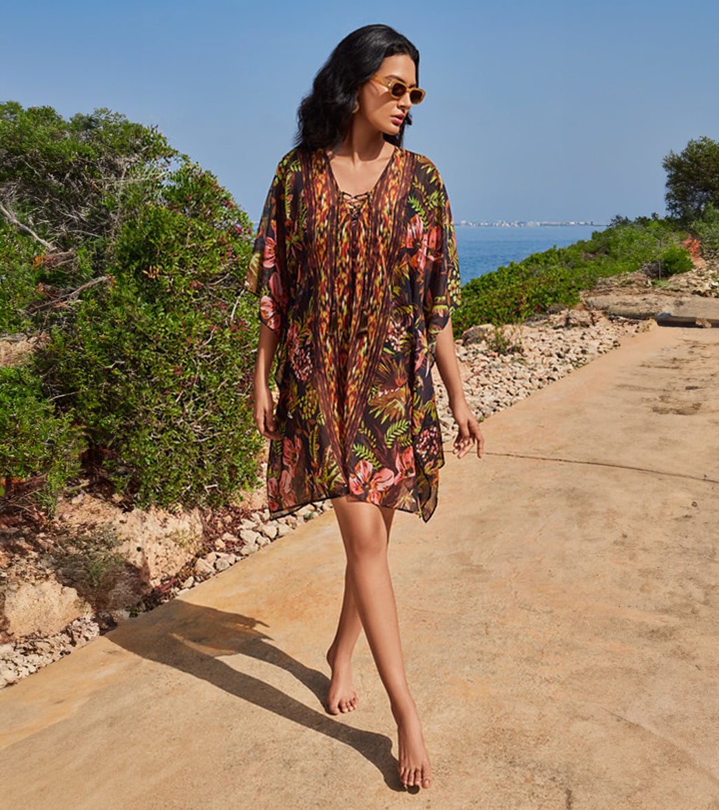 Miraclesuit Women's Botanico Caftan Cover up、mySite、noshort