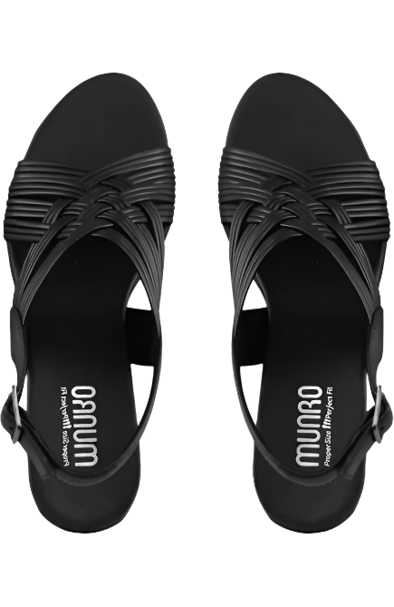  Munro Women's Marianna Slingback Sandal - Black Leather、mySite、preschool7hills