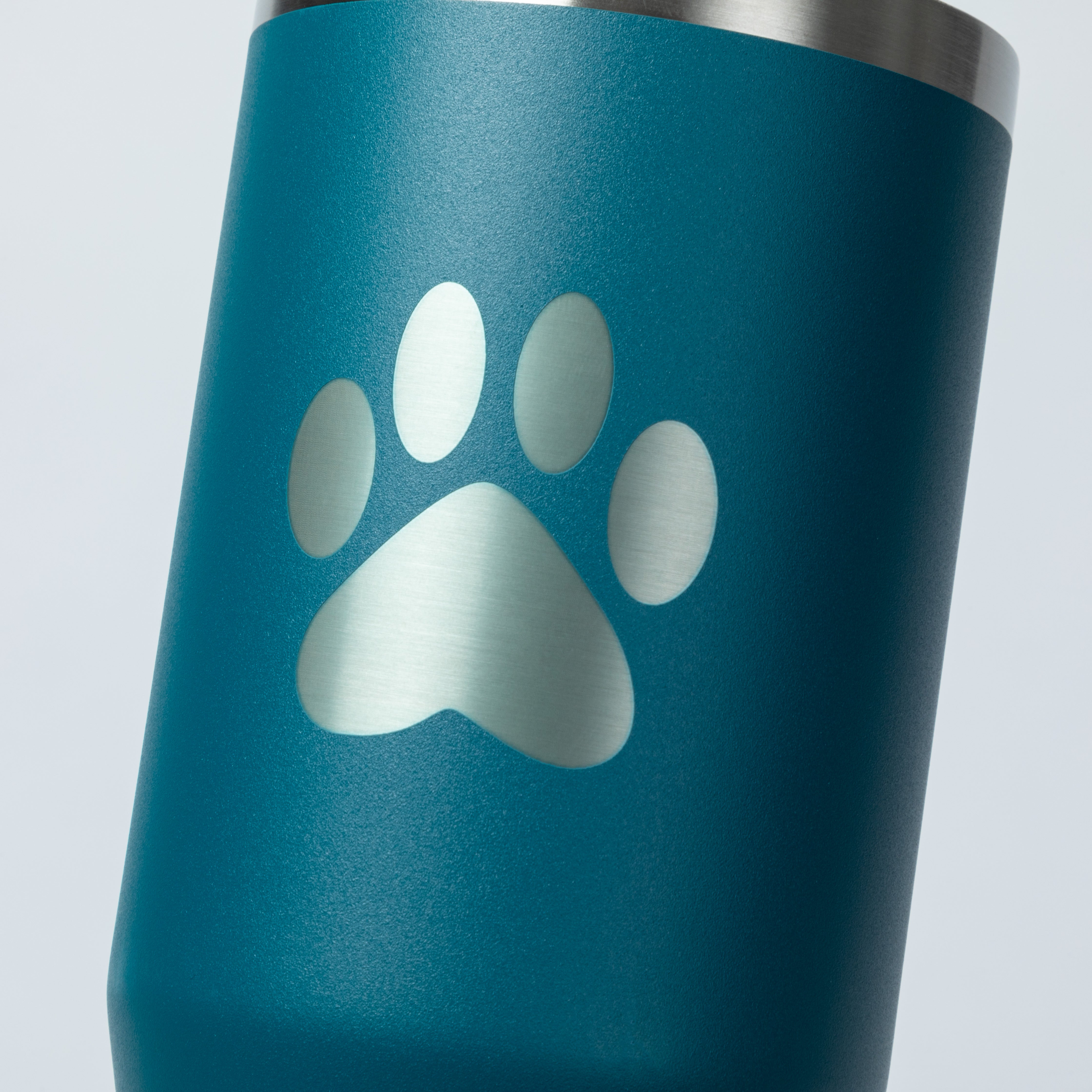Paw Print Stainless Steel Tumbler with Flip Straw - 30 oz、mySite、camillekostekn