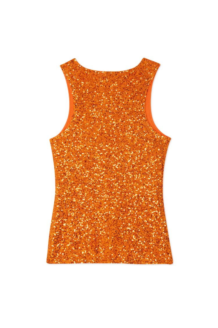 Orange Sequin Tank Top、mySite、solidvoid