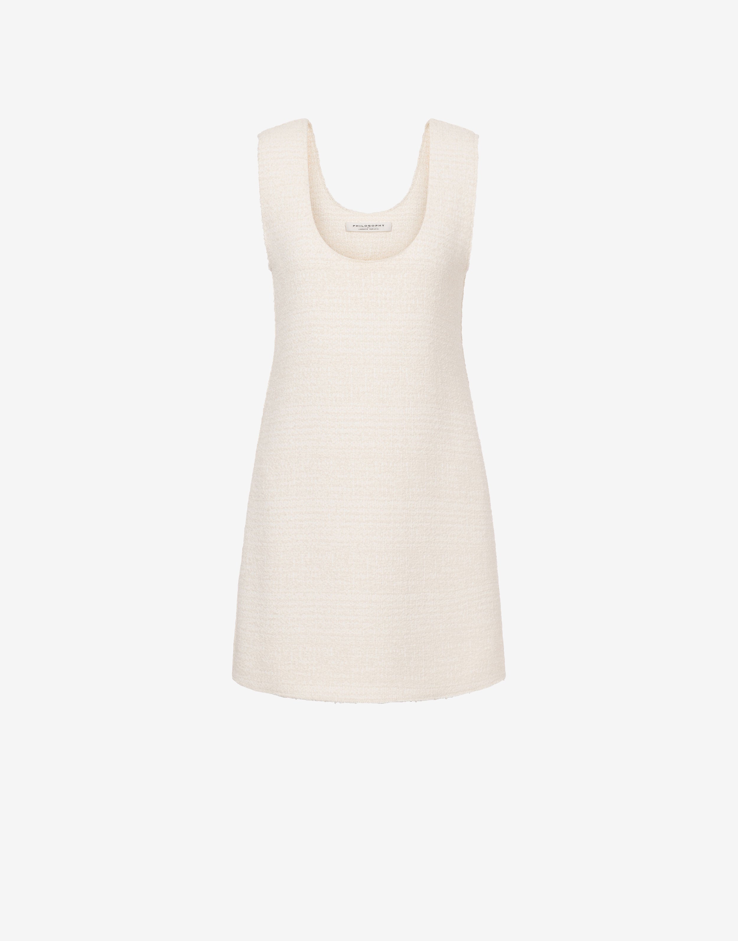 Minidress in bouclé di misto cotone、mySite、aoinhome