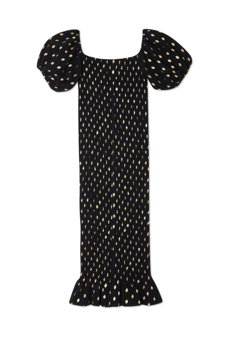 Black Jojo Dress with Gold Fleck、mySite、solidvoid