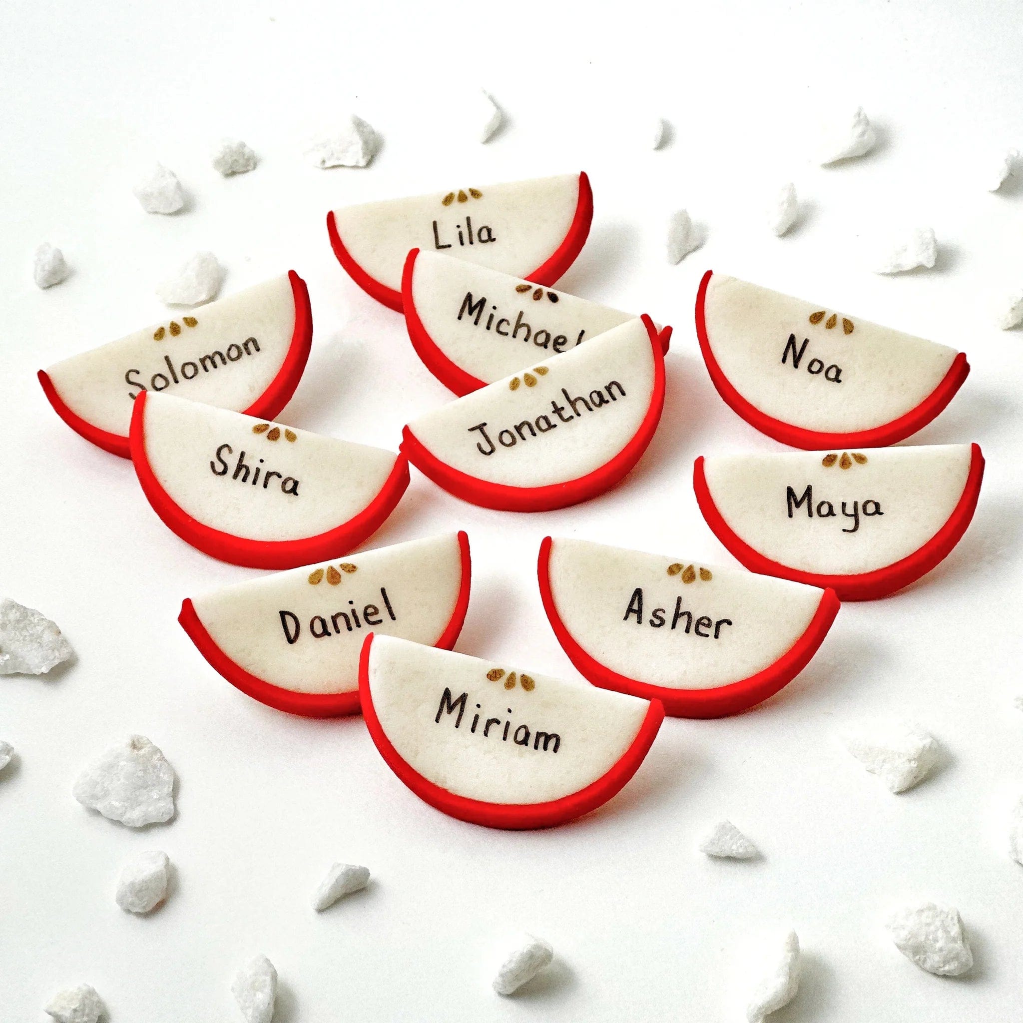 Marzipan Personalized Apple Slices Place Settings、mySite、topwebapps