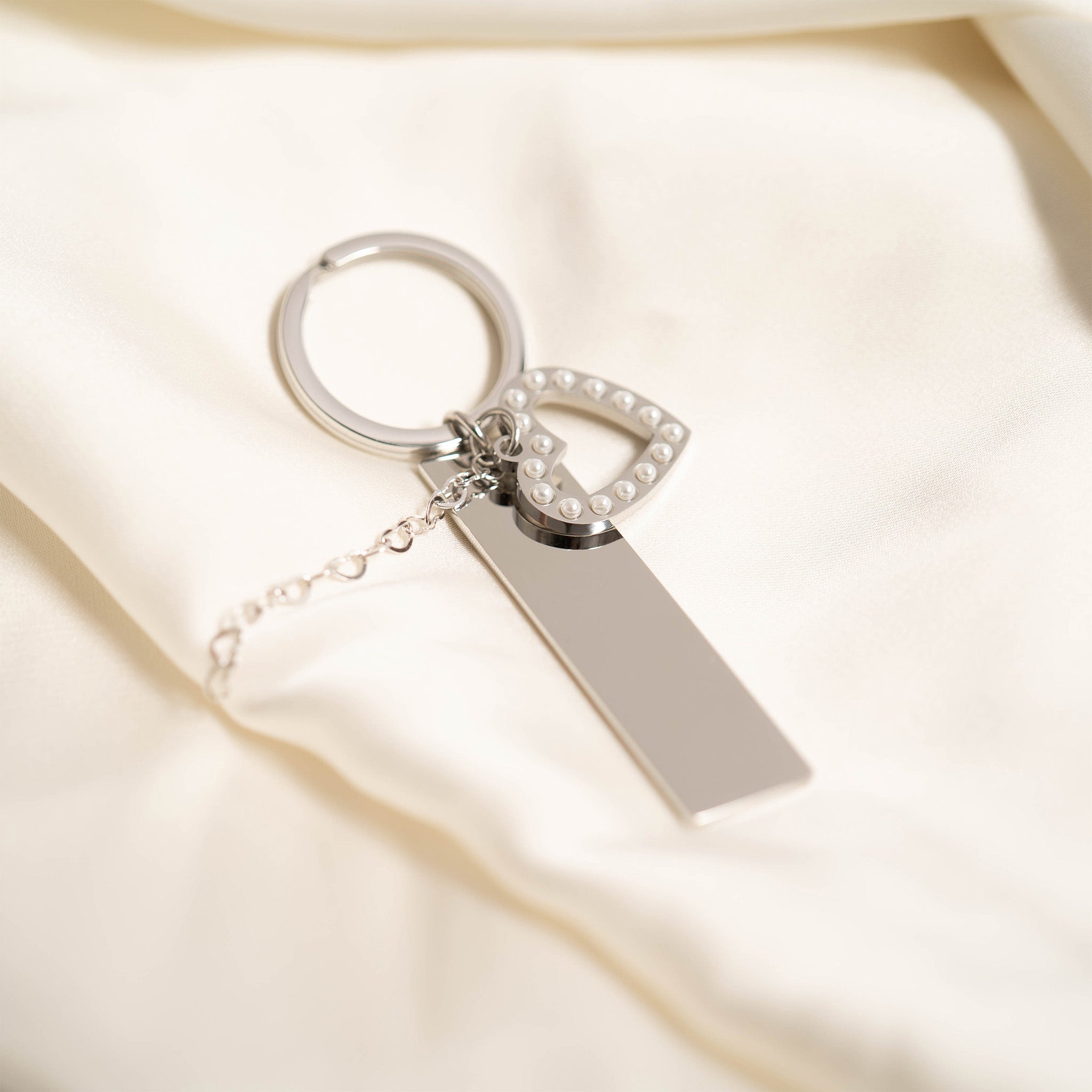 18K Gold PVD Stainless Steel Engravable Blank Keychain / SBB0139、mySite、dreamappss