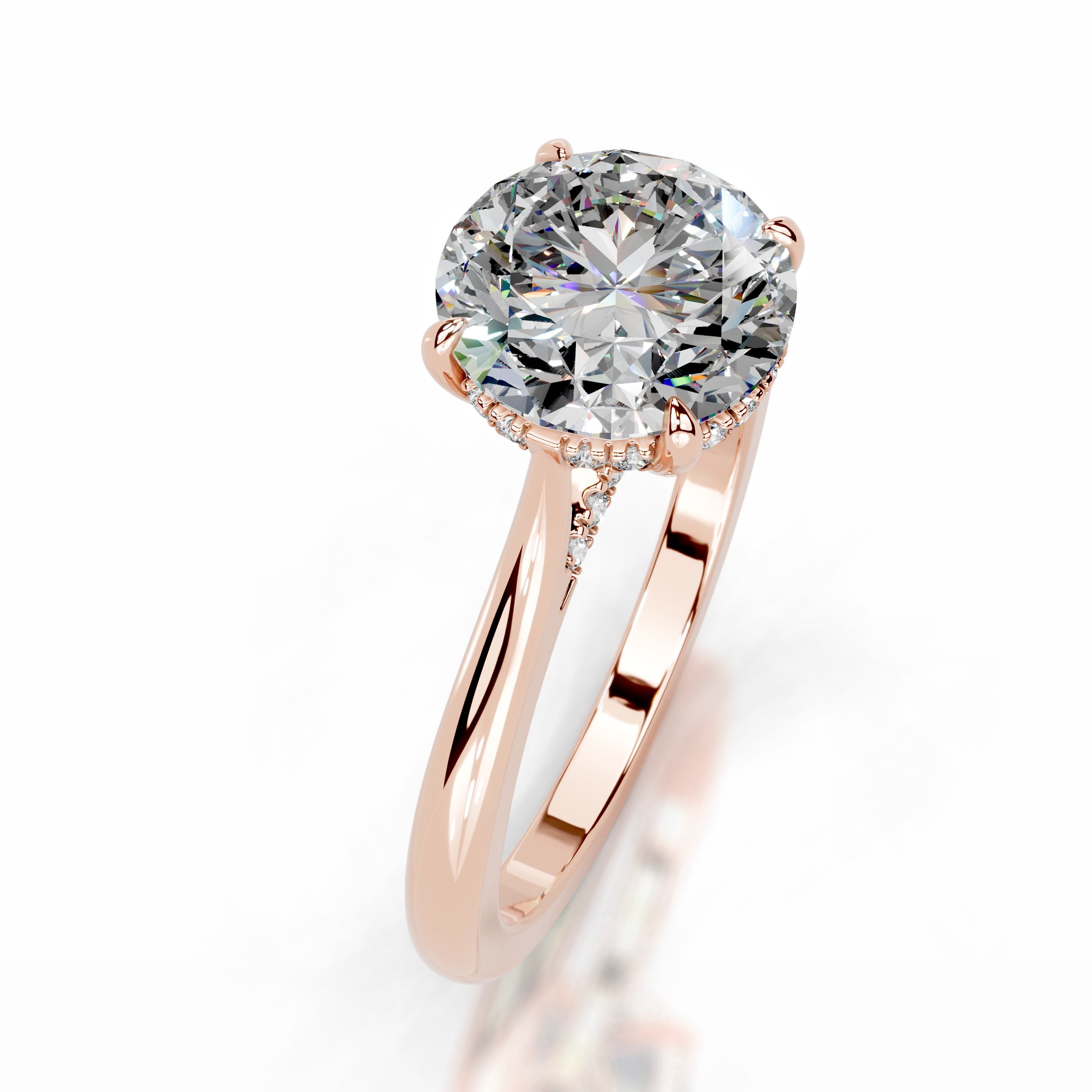 Kiara Moissanite & Diamond Ring - 14K Rose Gold、mySite、hinf8tx79