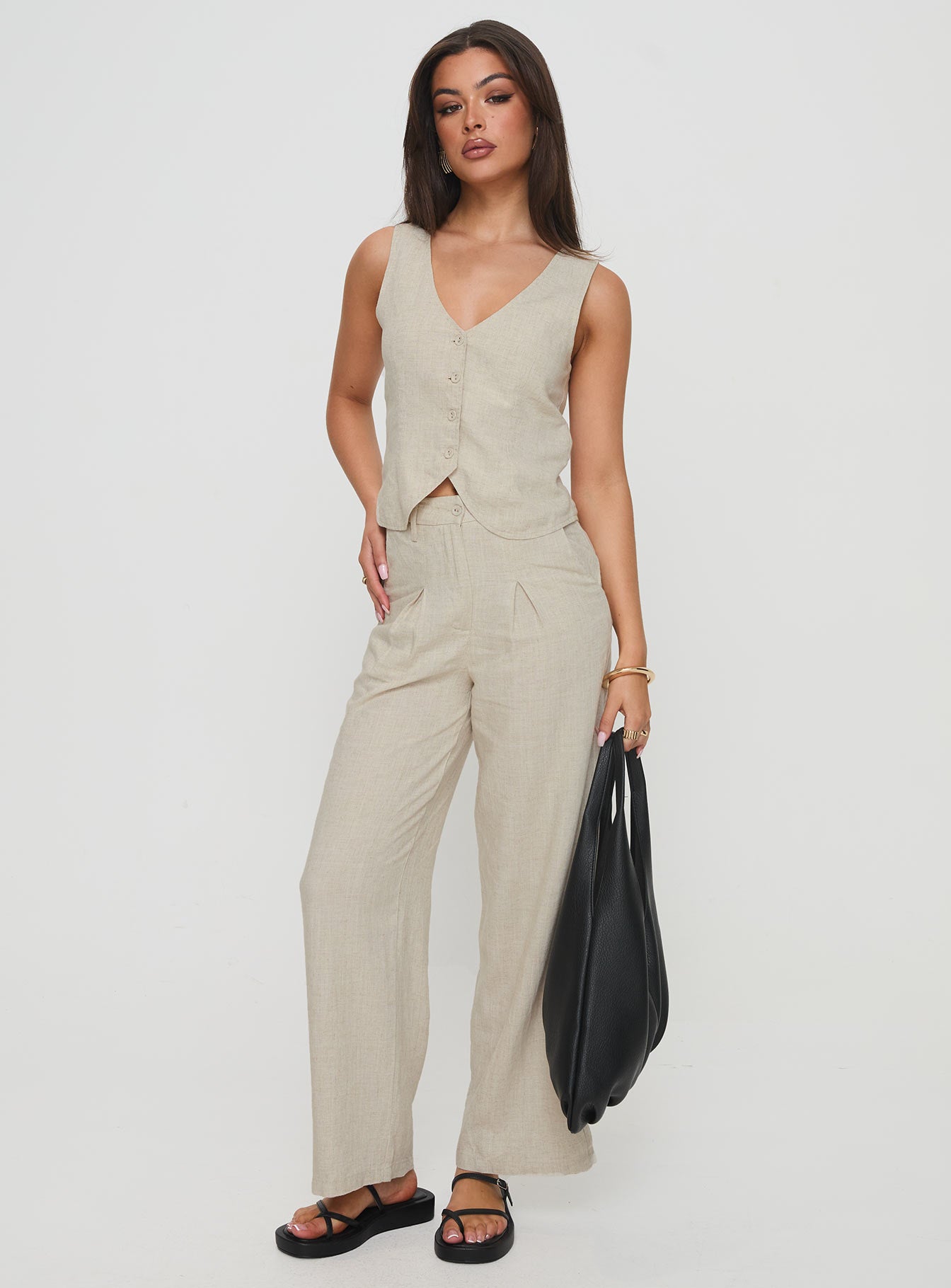 Sofi Pants Beige、mySite、solidvoid