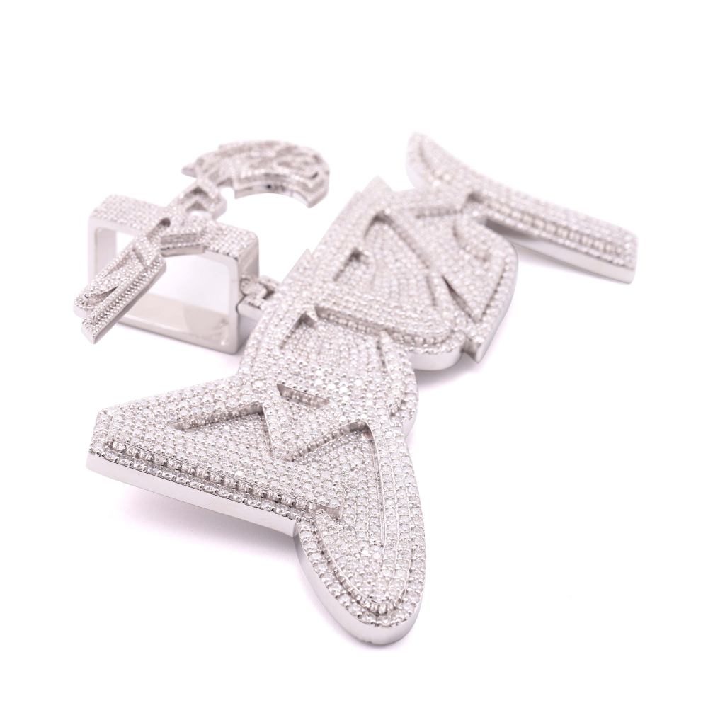 SRT Breezy Custom Moissanite Pendant 14K White Gold、mySite、hinf8tx79