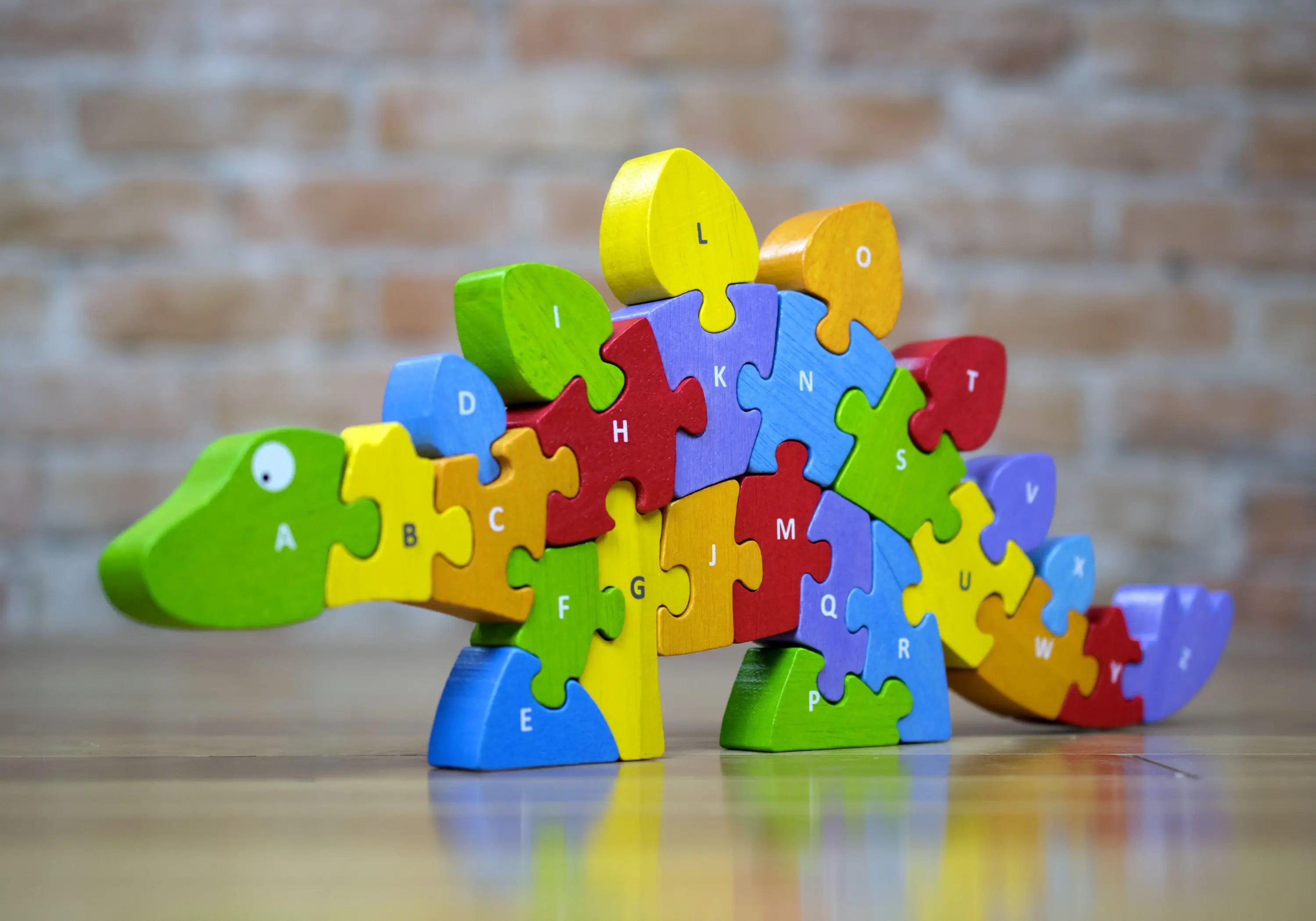 Dinosaur A-Z-Puzzle Toy, Eco Friendly, Vegan、mySite、g9winljtr