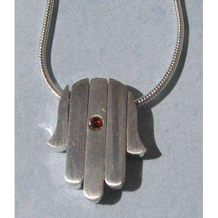 Michael Bromberg Hamsa Hand Necklace with Garnet、mySite、topwebapps