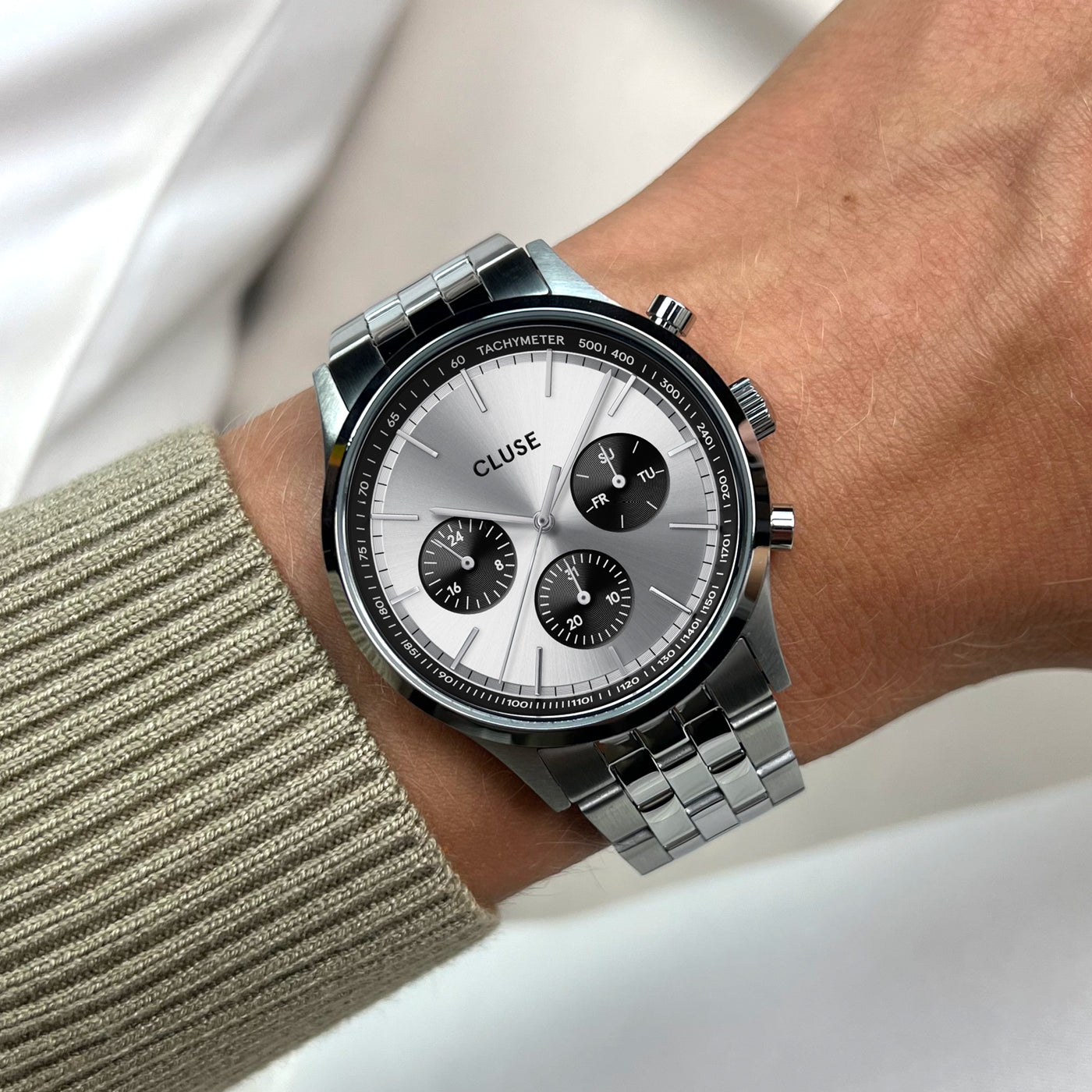 Anthéor Multifunction Watch Steel, Black, Silver Colour、mySite、botmansion