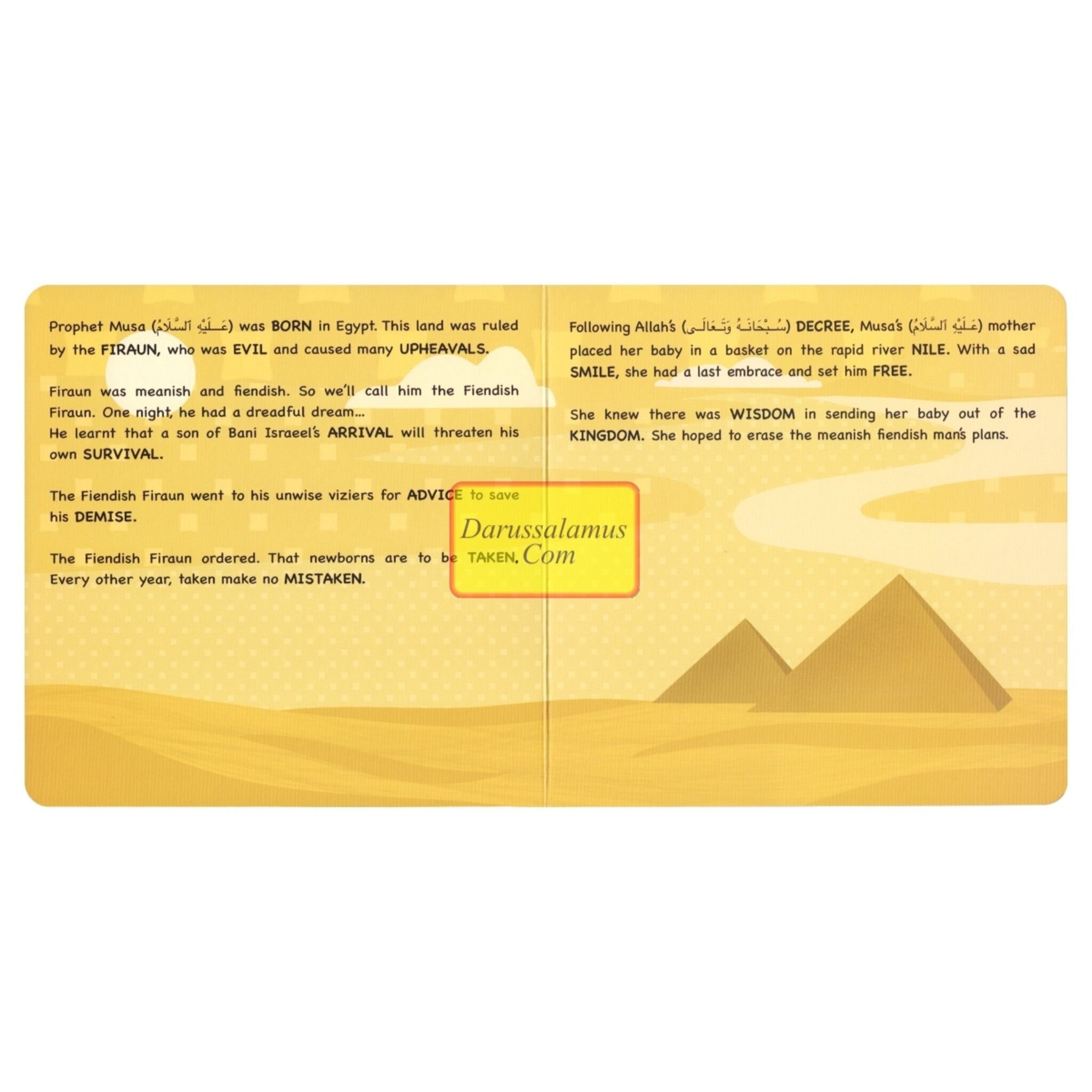 Prophet Musa (AS) Meets the Fiendish Firaun- Life Story Board Book for Children、mySite、topwebapps