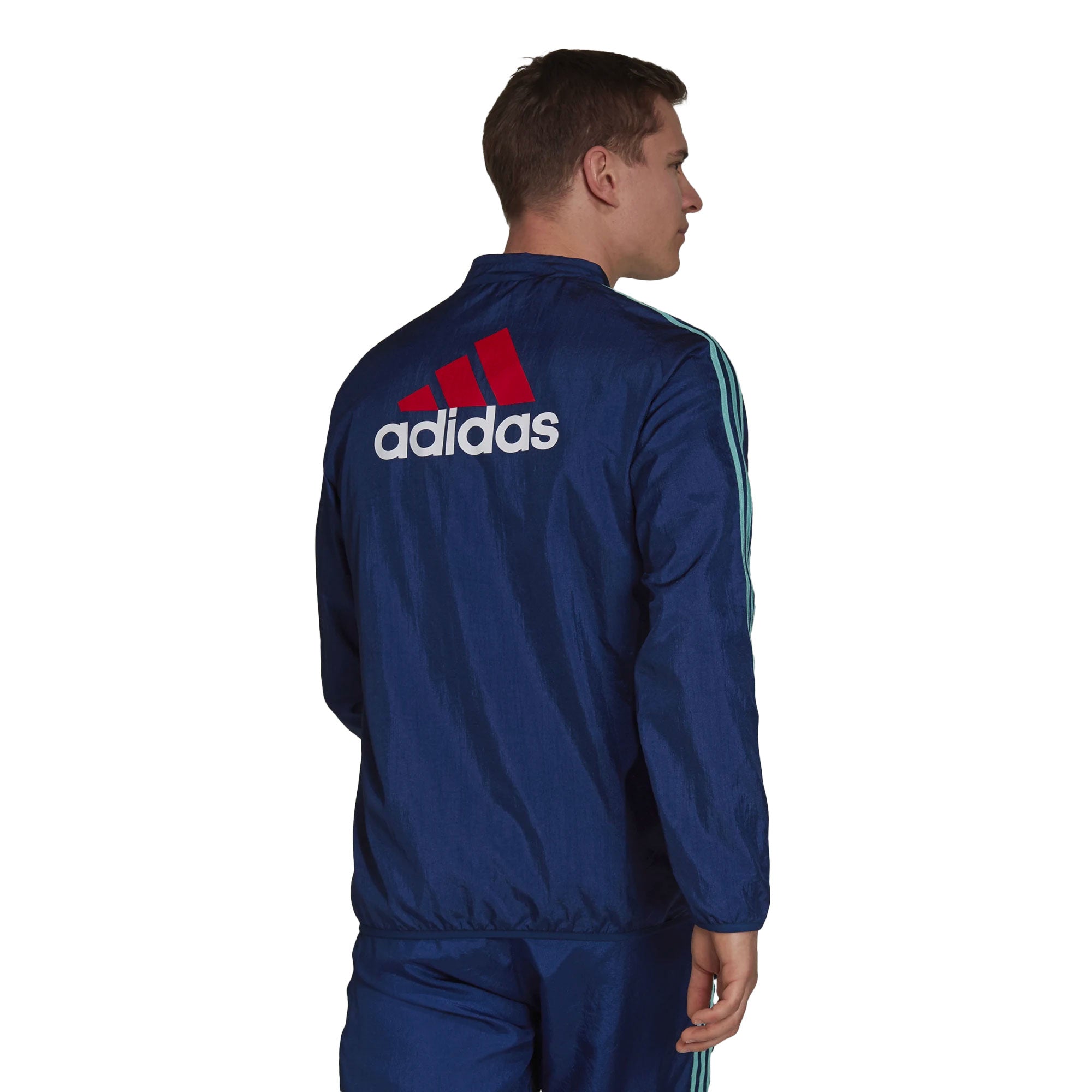 adidas Men's Arsenal 2021/22 Icons Woven Jacket Mystery Blue/Red、mySite、bottomscart