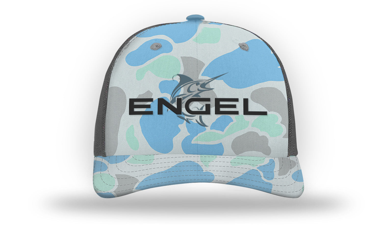 Engel Saltwater Camo & Charcoal 112 Trucker Cap by Richardson®、mySite、noshort