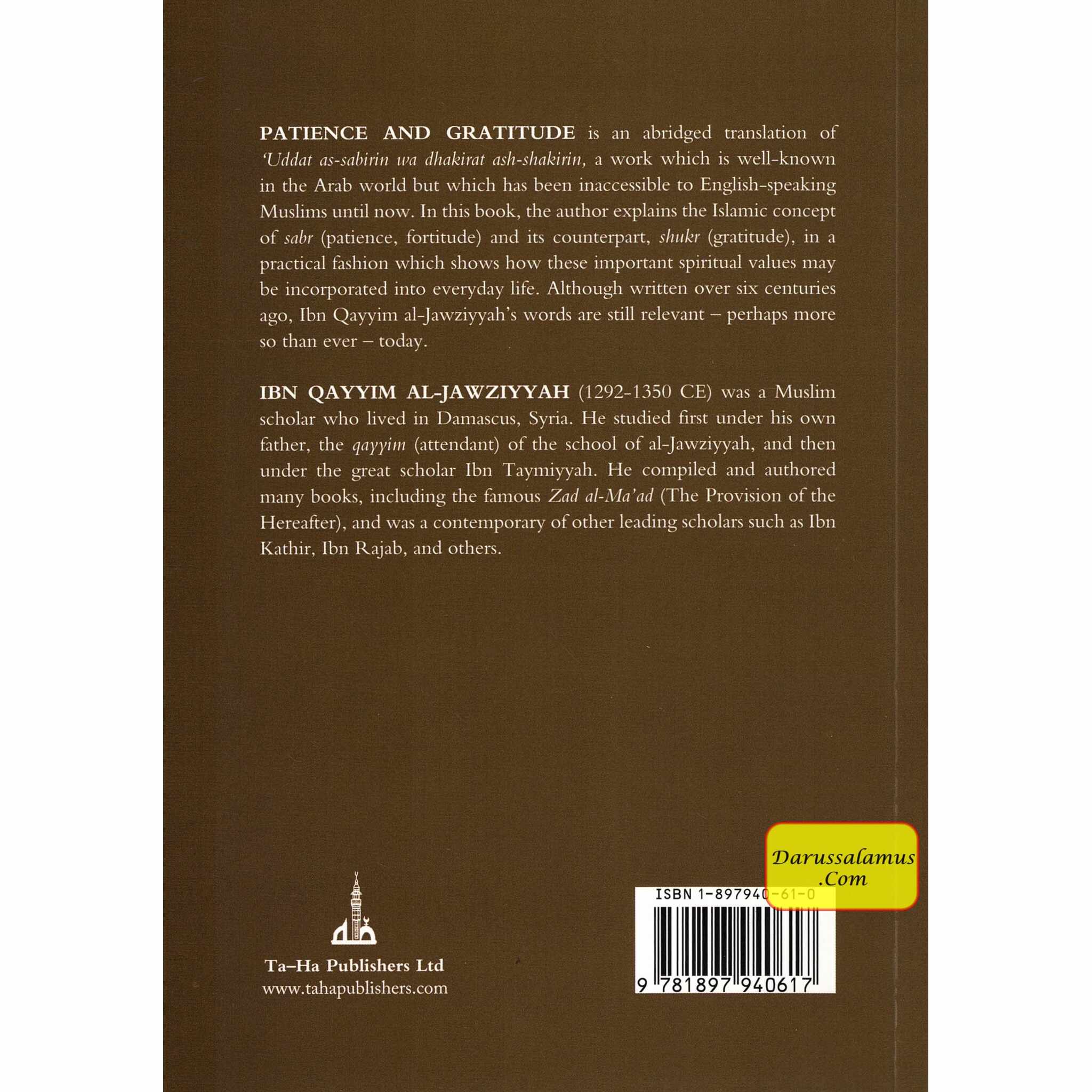 Patience and Gratitude By Ibn Qayyim al-Jawziyyah、mySite、topwebapps